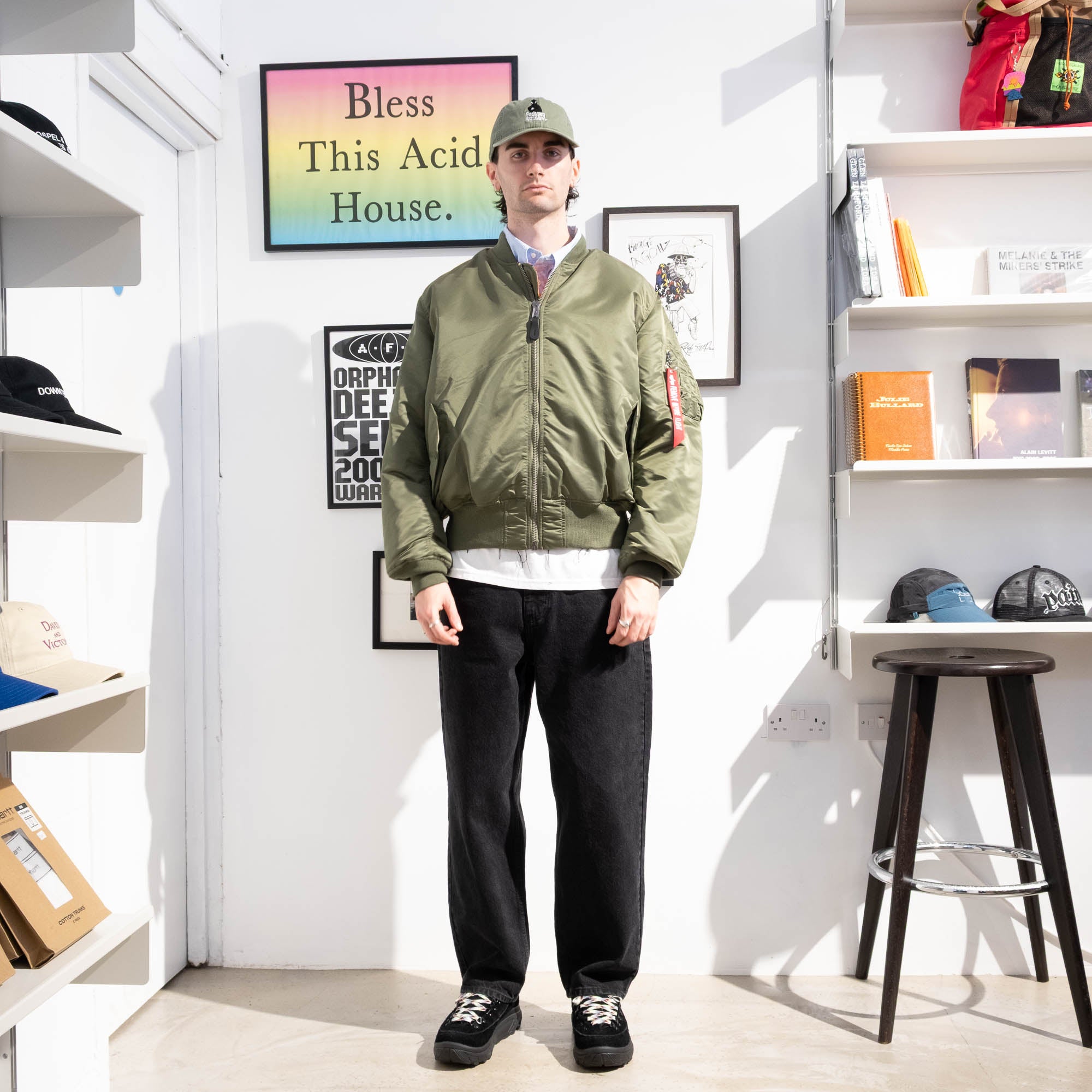 No Problemo x Alpha Industries No War MA-1 Jacket - Green