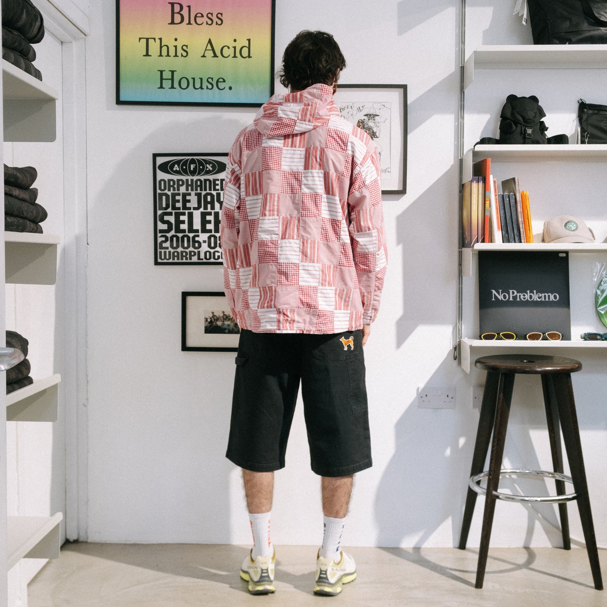 BoTT Patchwork Check Jacket - Red