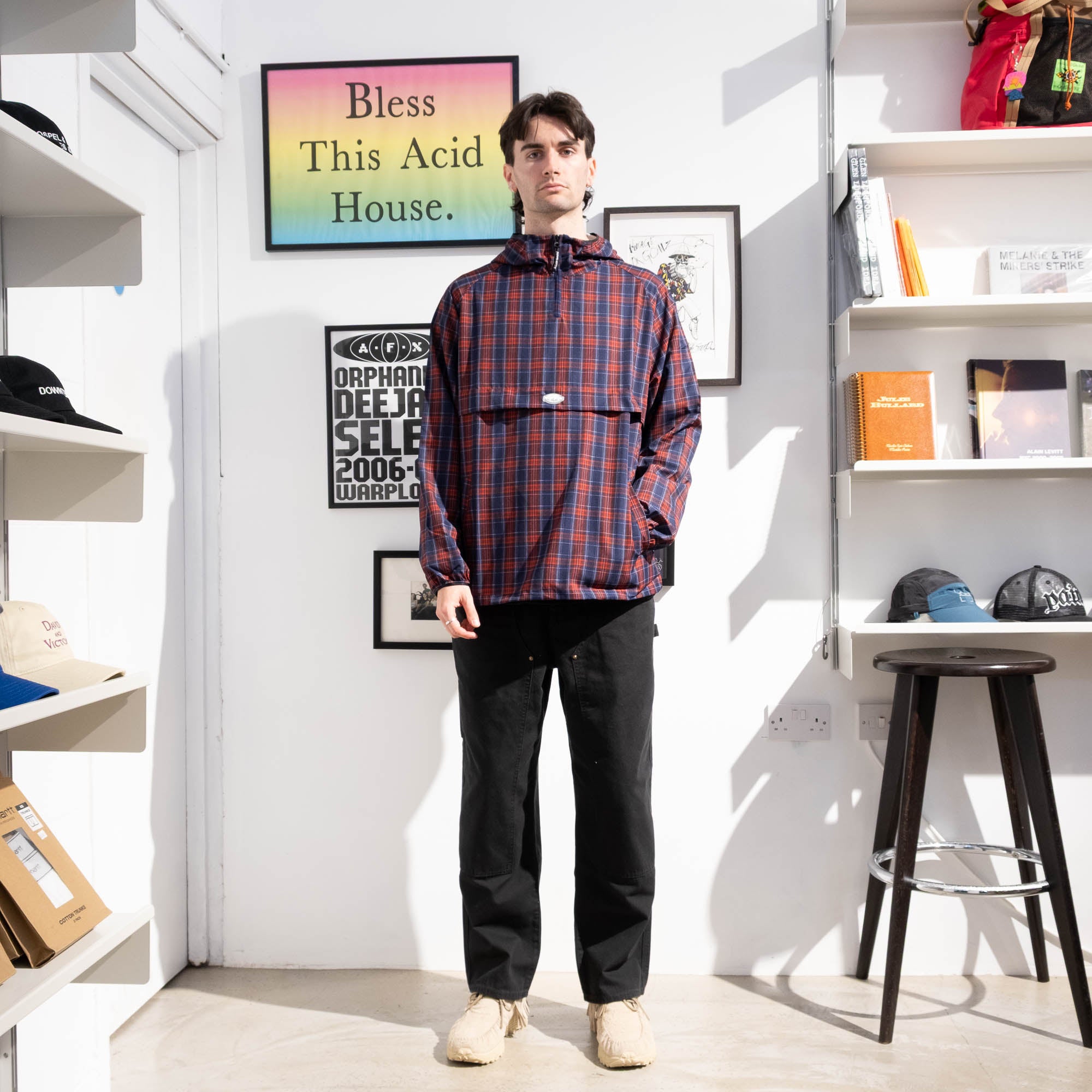 Fucking Awesome Plaid Anorak - Maroon