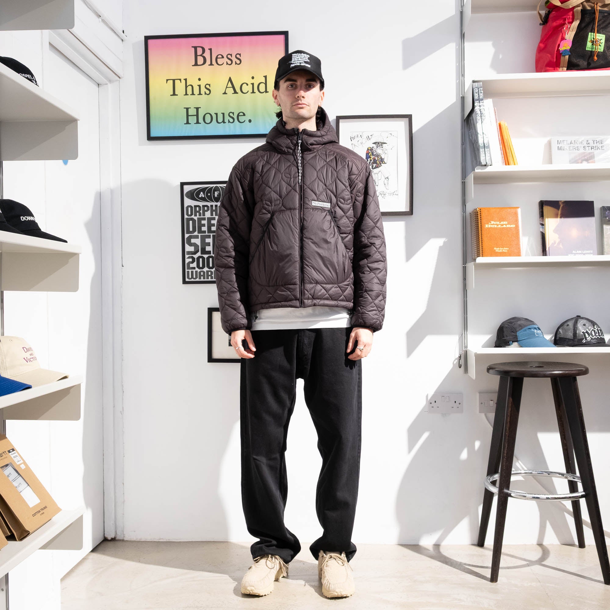No Problemo Reversible Alien-O Puffer Jacket - Black