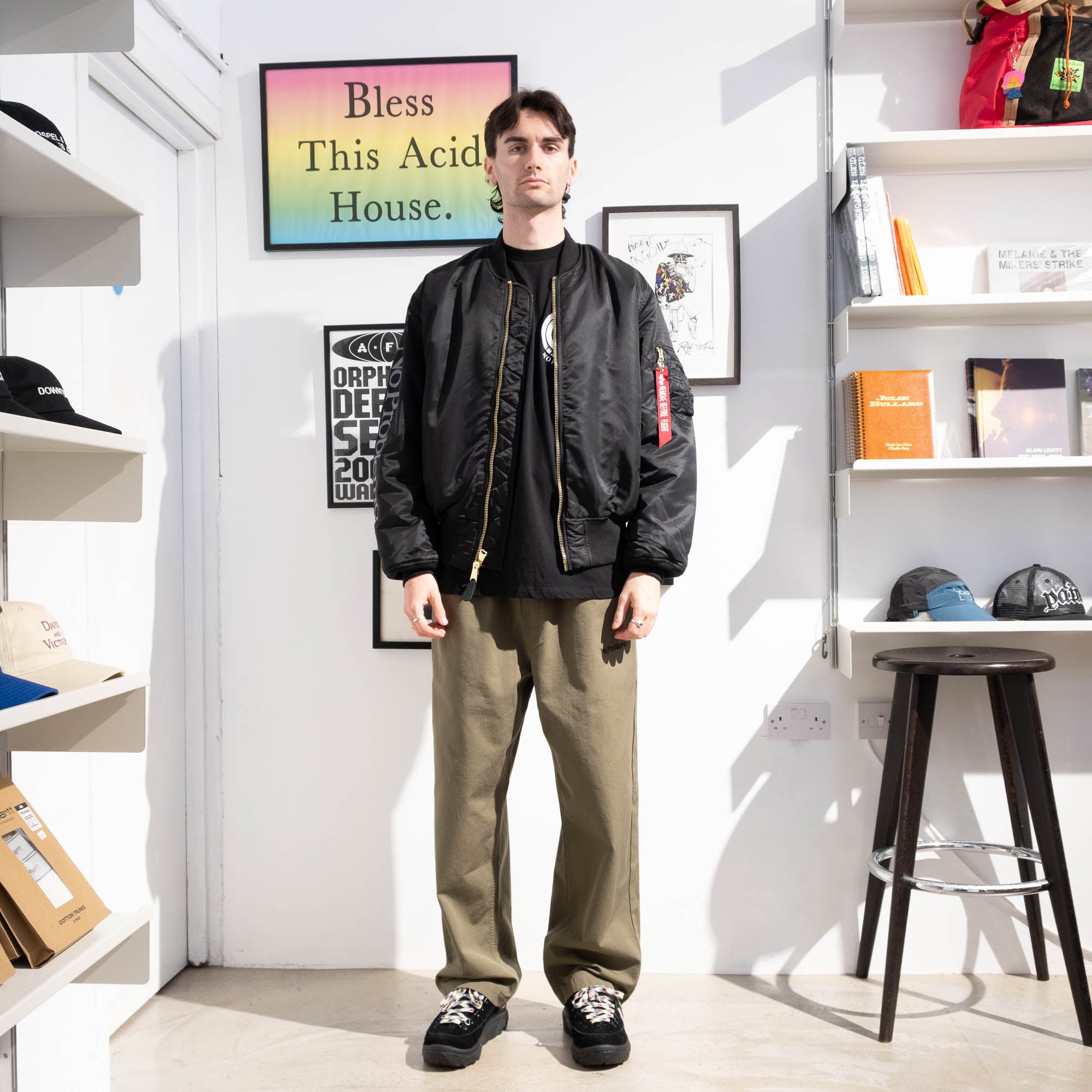No Problemo x Alpha Industries No War MA-1 Jacket - Black