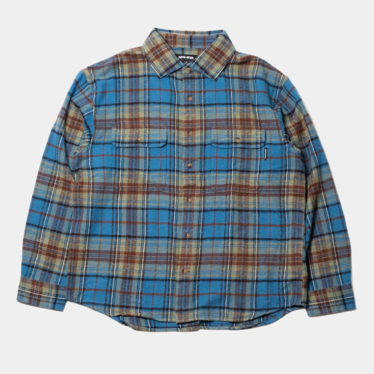 Fucking Awesome Rusty Plaid Flannel Shirt - Blue