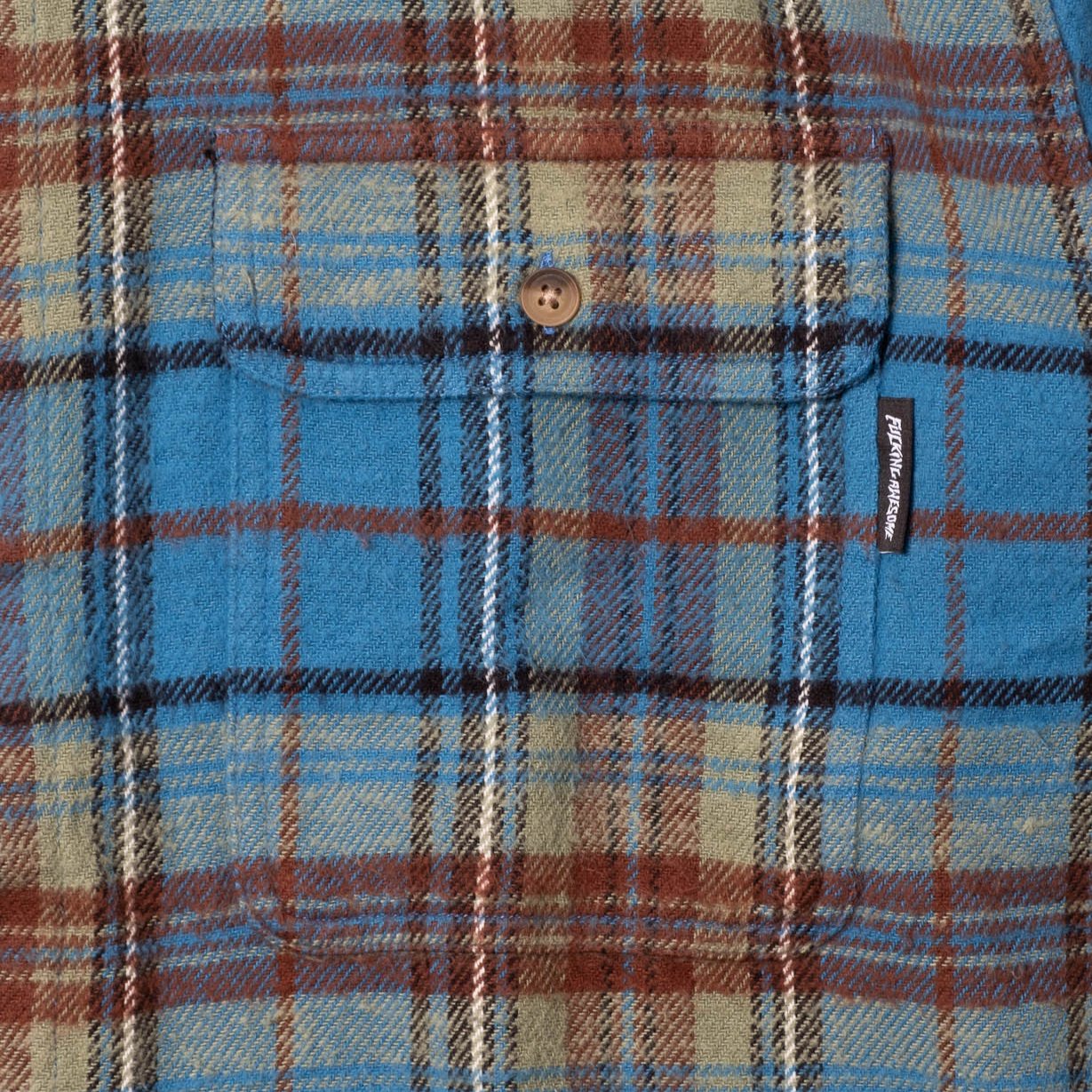 Fucking Awesome Rusty Plaid Flannel Shirt - Blue