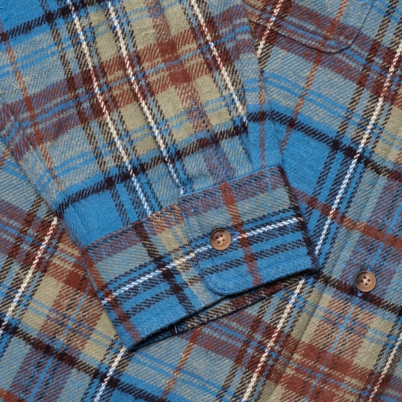 Fucking Awesome Rusty Plaid Flannel Shirt - Blue