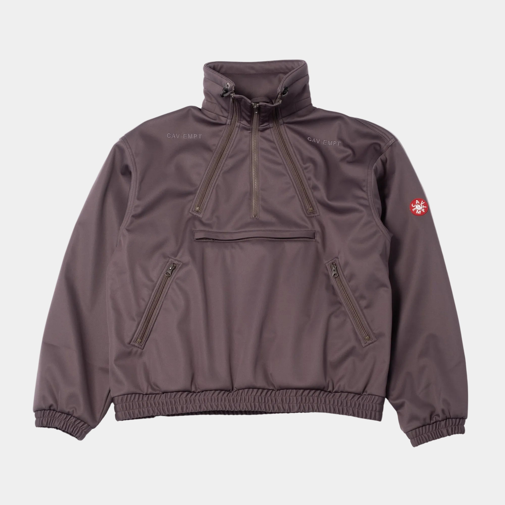 Cav Empt Fleece Back Half Zip - Grey