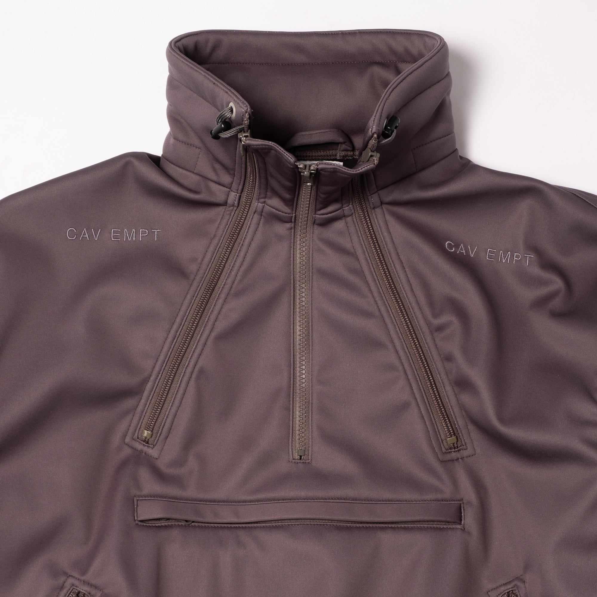 Cav Empt Fleece Back Half Zip - Grey