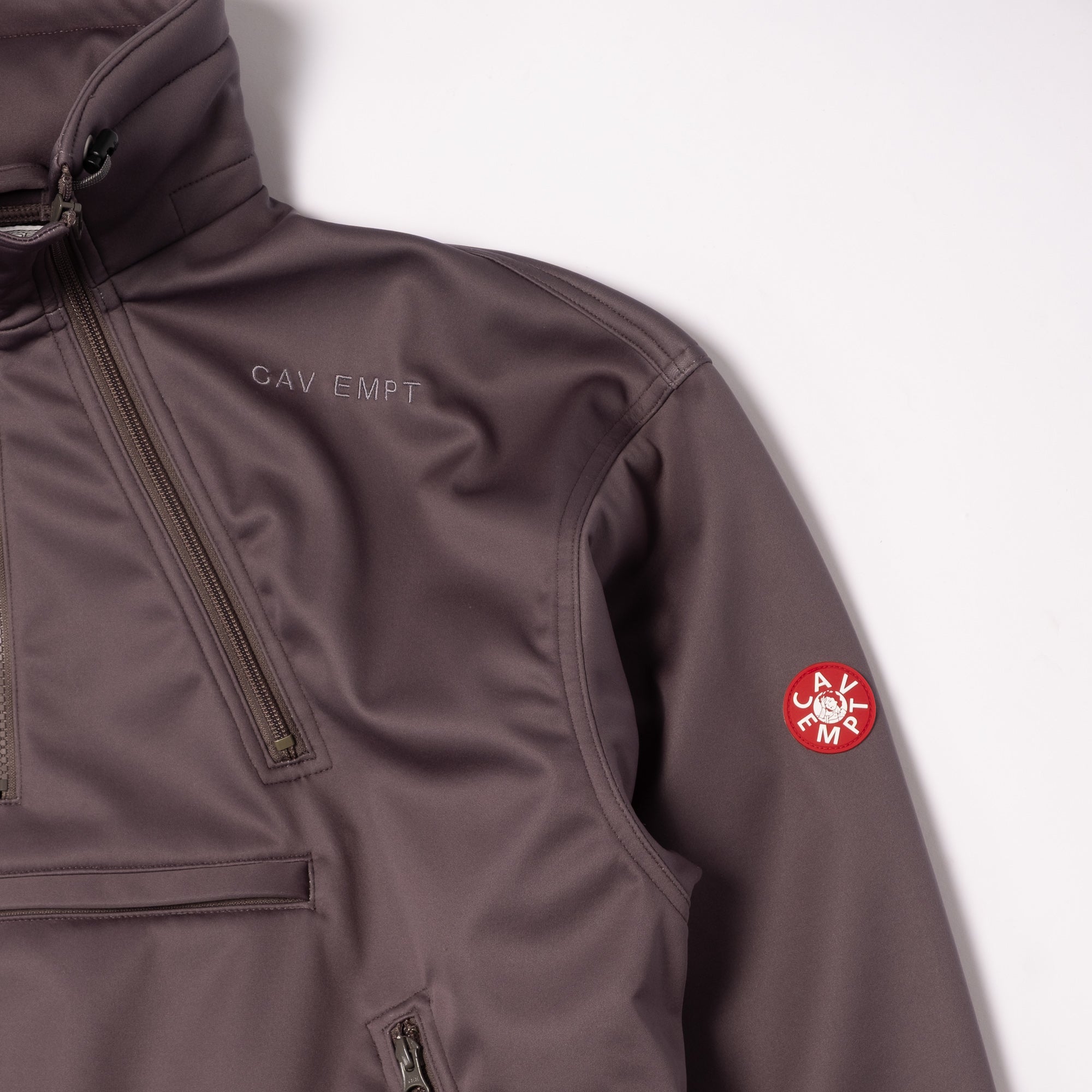 Cav Empt Fleece Back Half Zip - Grey