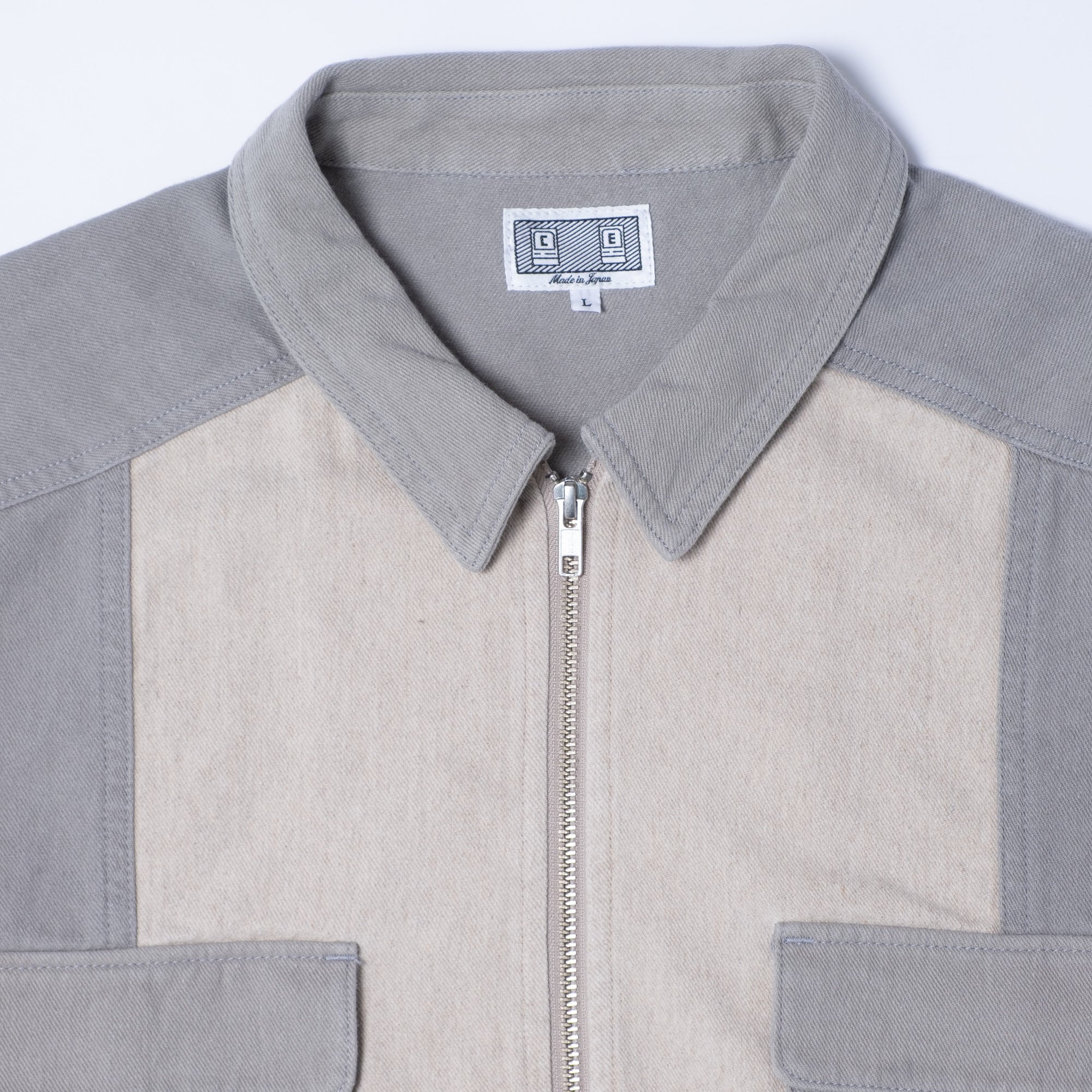Cav Empt Stripe Cut Short Shirt Jacket - Grey