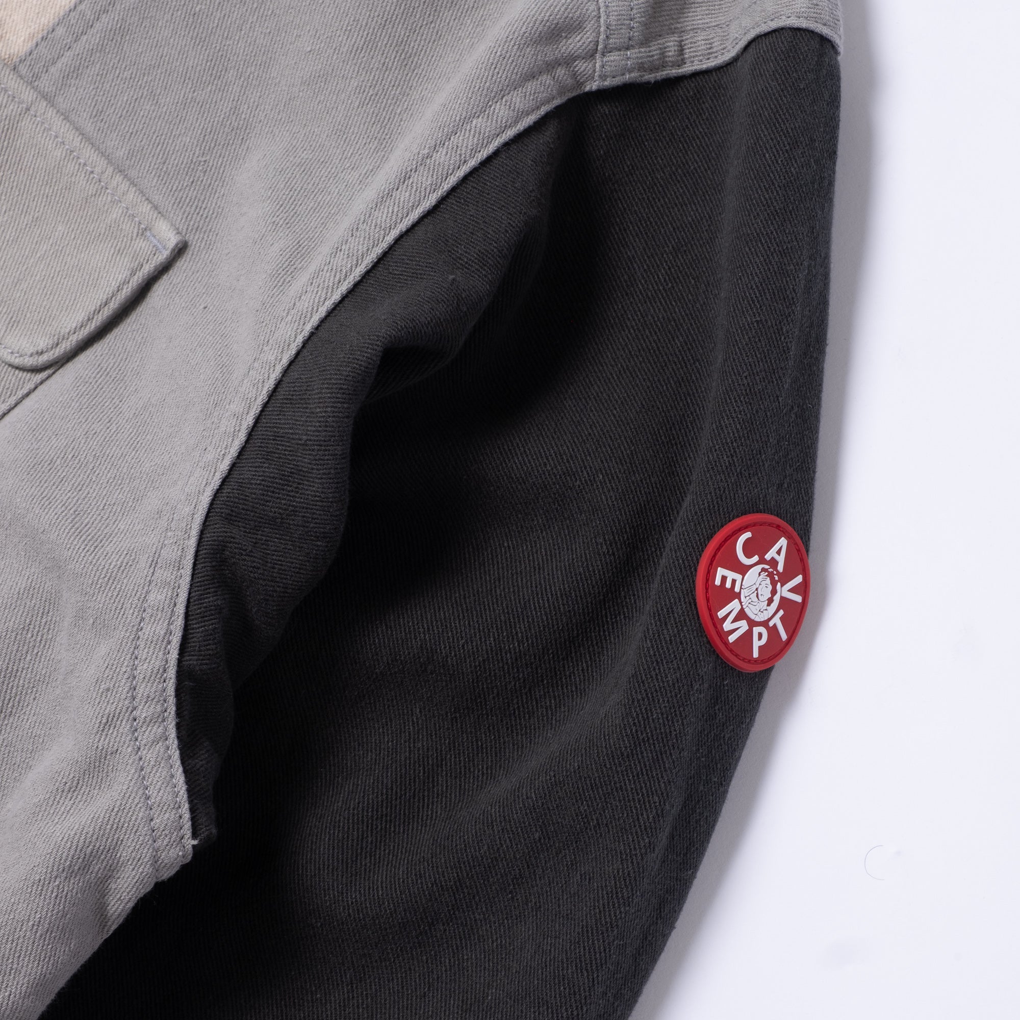 Cav Empt Stripe Cut Short Shirt Jacket - Grey