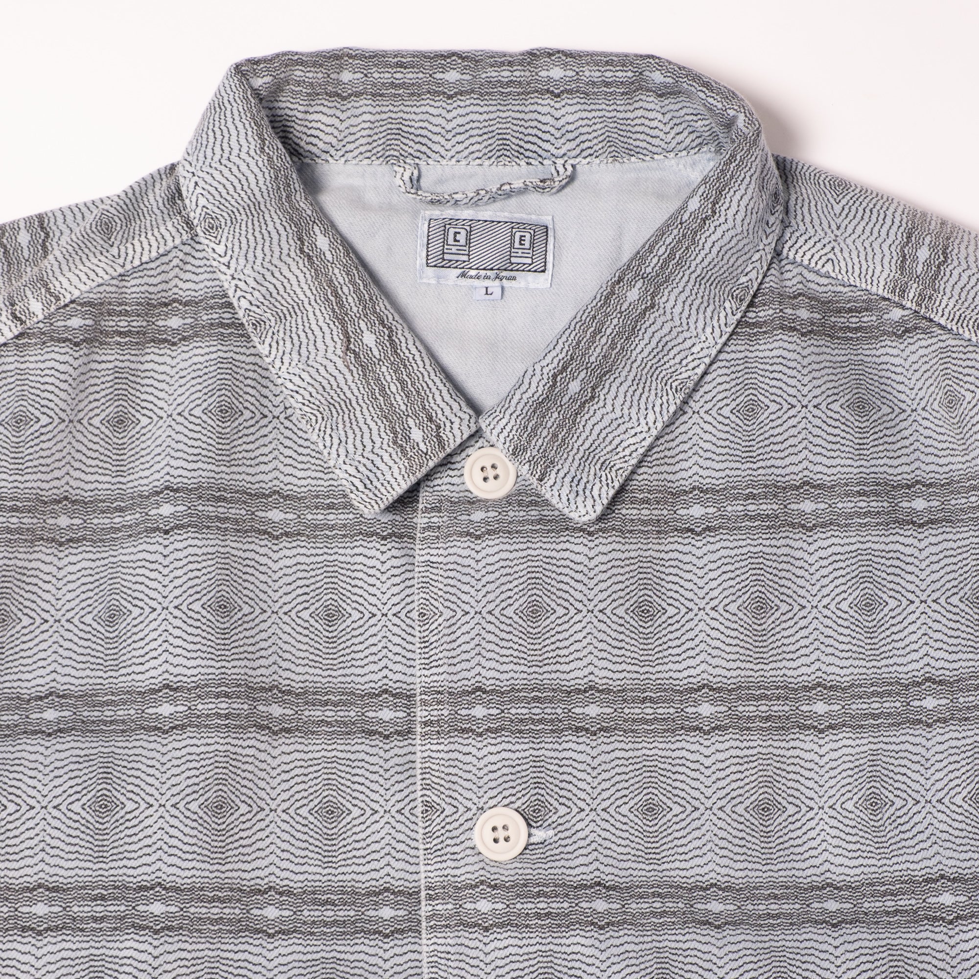 Cav Empt Overdye FK Pattern Button Jacket - Blue