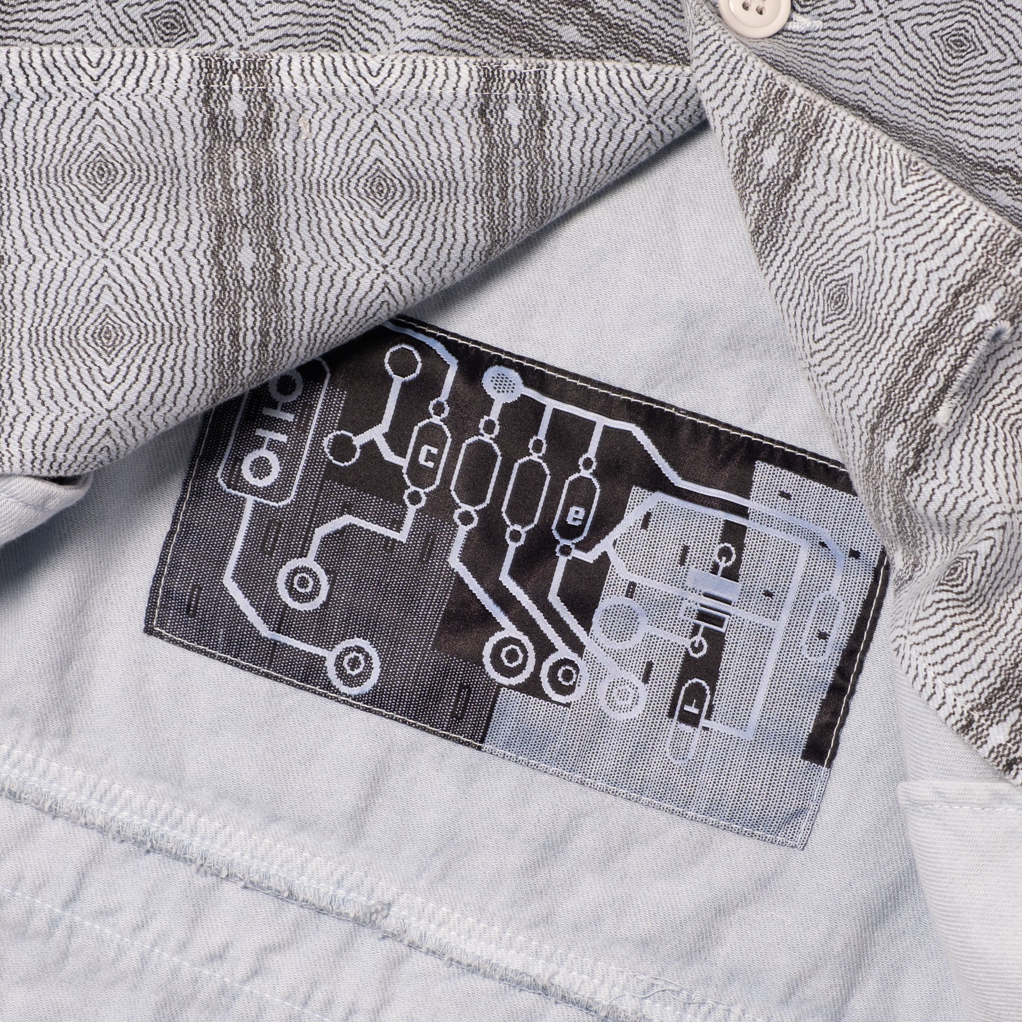 Cav Empt Overdye FK Pattern Button Jacket - Blue