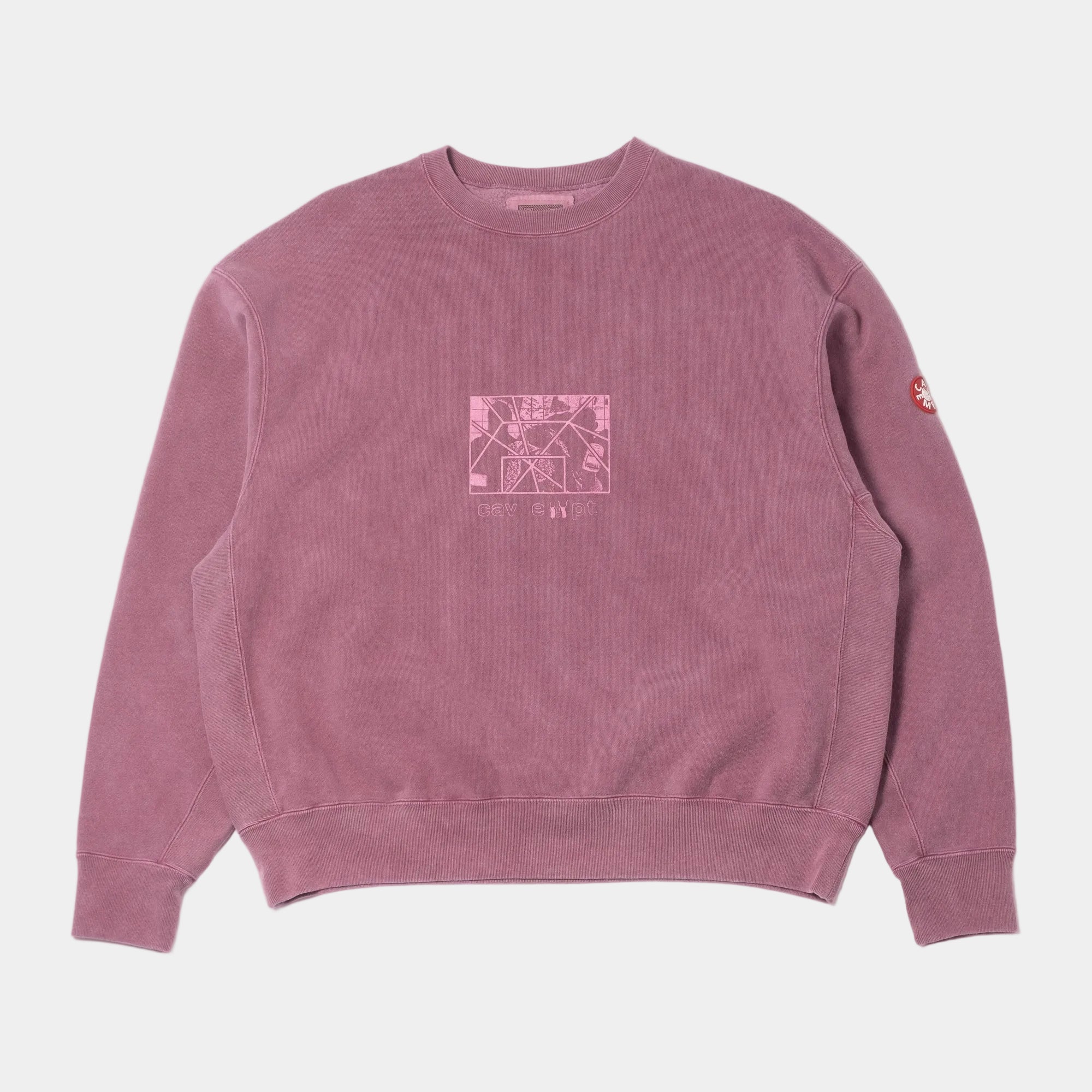 Cav Empt Overdye Paradigm Crew Neck Sweater - Burgundy