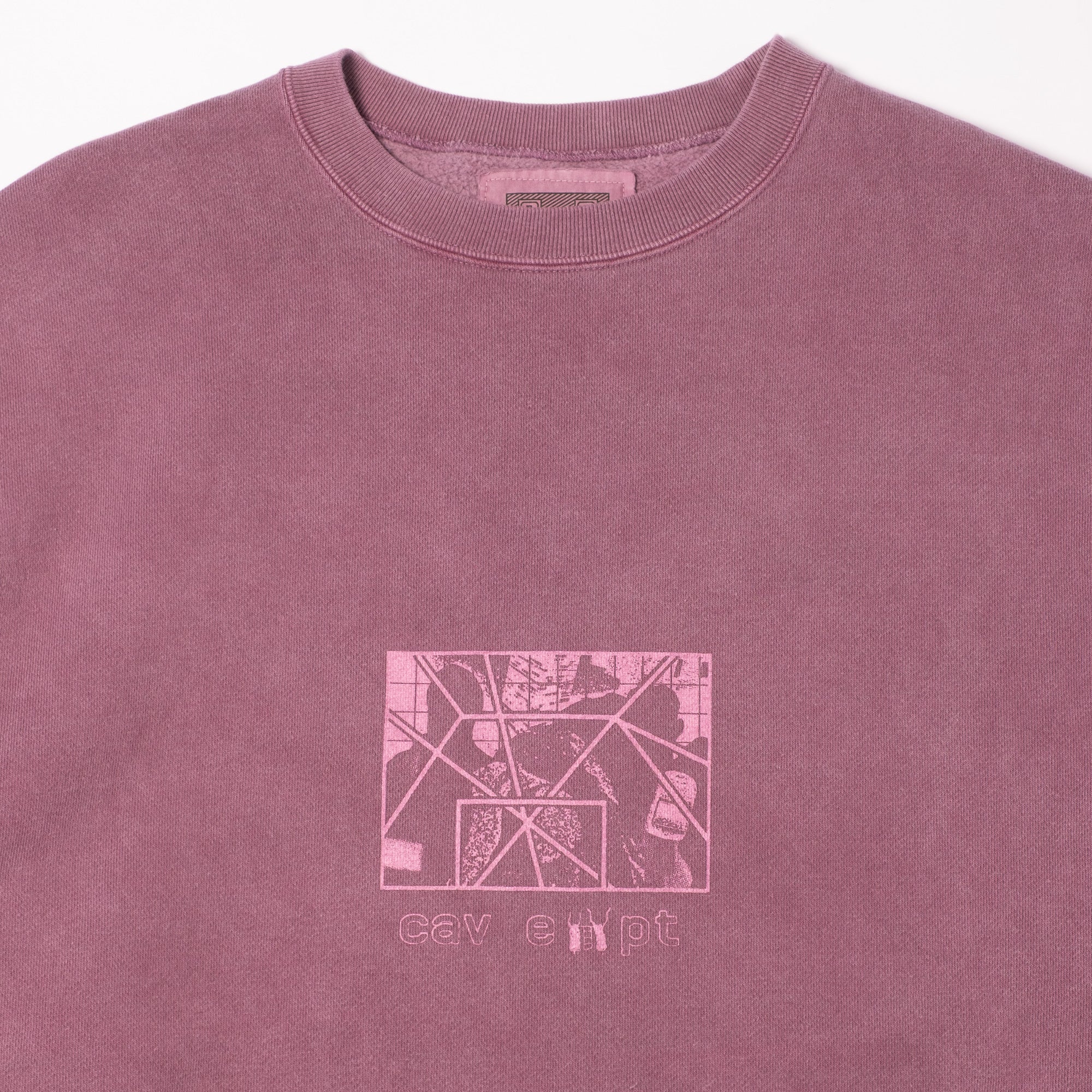 Cav Empt Overdye Paradigm Crew Neck Sweater - Burgundy