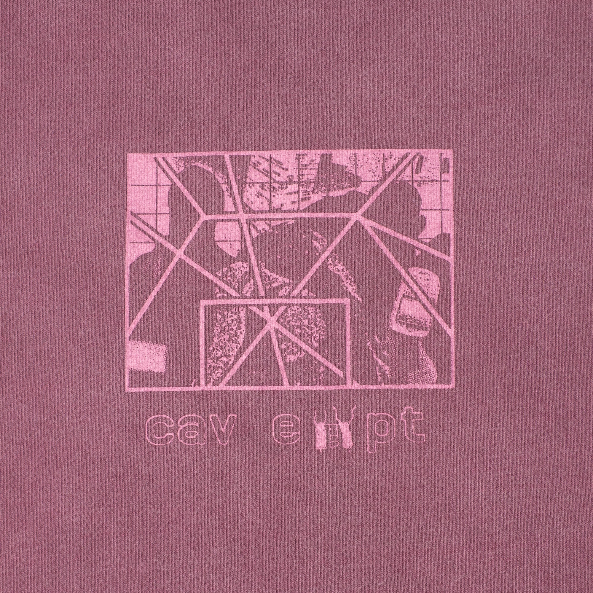 Cav Empt Overdye Paradigm Crew Neck Sweater - Burgundy