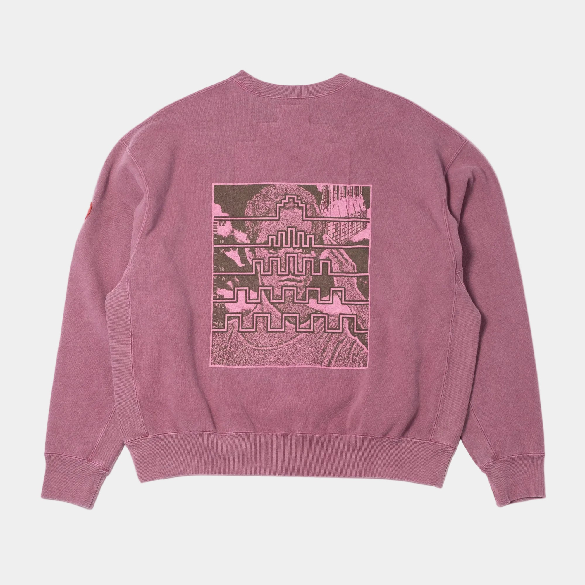 Cav Empt Overdye Paradigm Crew Neck Sweater - Burgundy