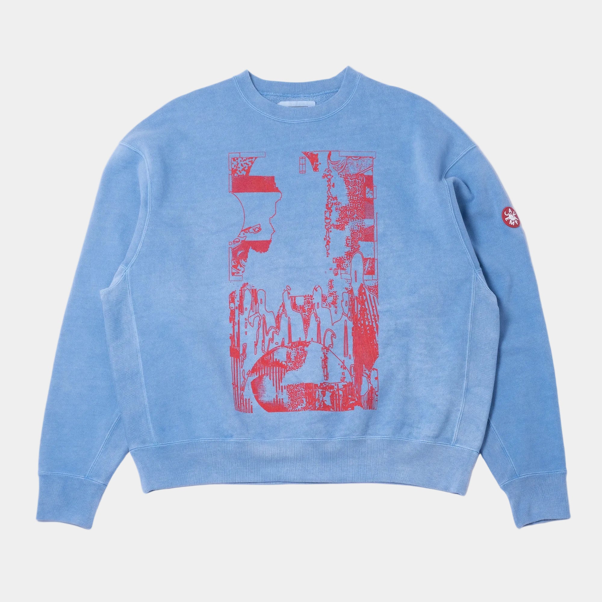 Cav Empt Overdye MD PLain Speech Crew Neck Sweater - Blue