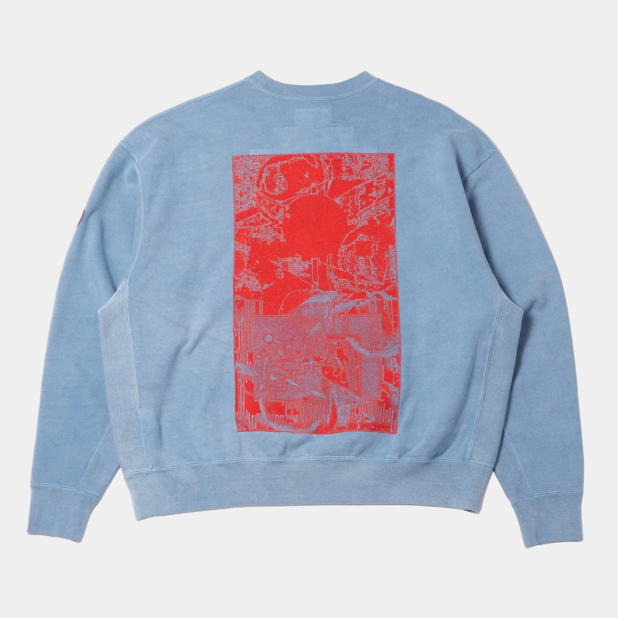 Cav Empt Overdye MD PLain Speech Crew Neck Sweater - Blue