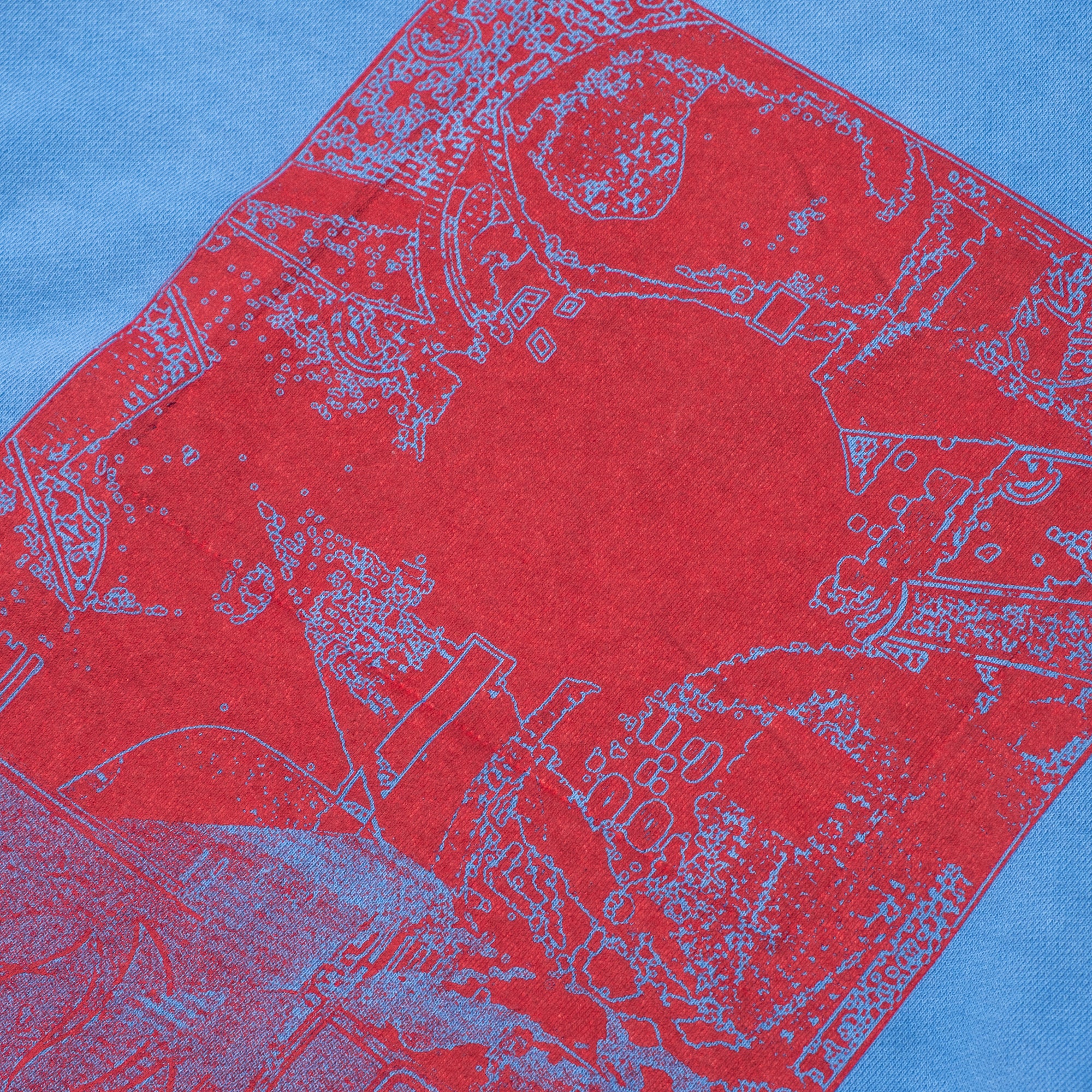 Cav Empt Overdye MD PLain Speech Crew Neck Sweater - Blue