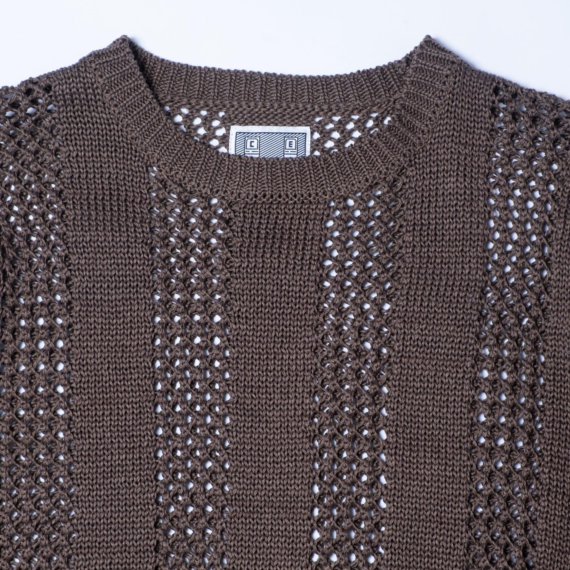 Cav Empt Cotton Wale Stripe Knit Sweater - Khaki