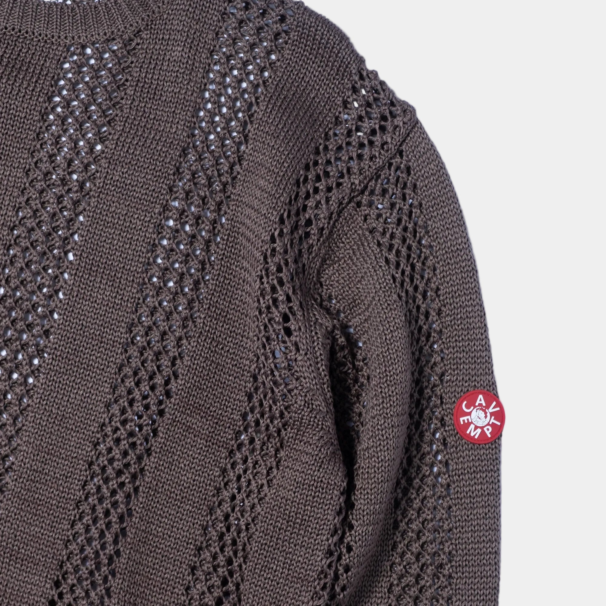 Cav Empt Cotton Wale Stripe Knit Sweater - Khaki