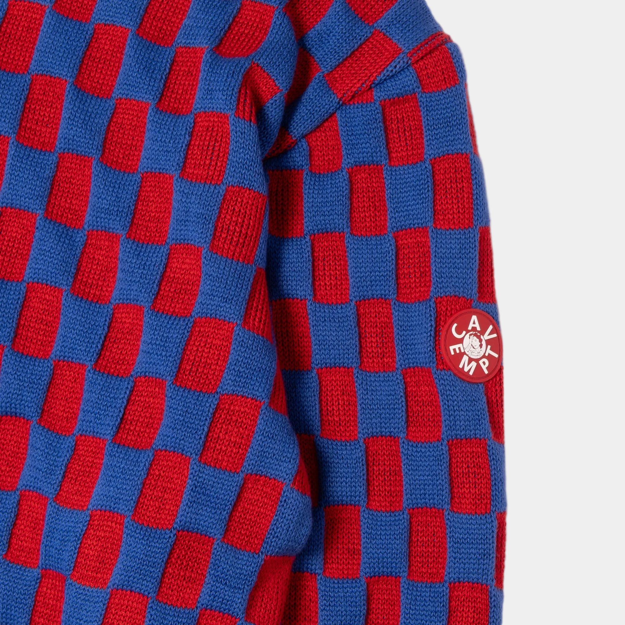 Cav Empt Rectangular Block Knit Sweater - Blue