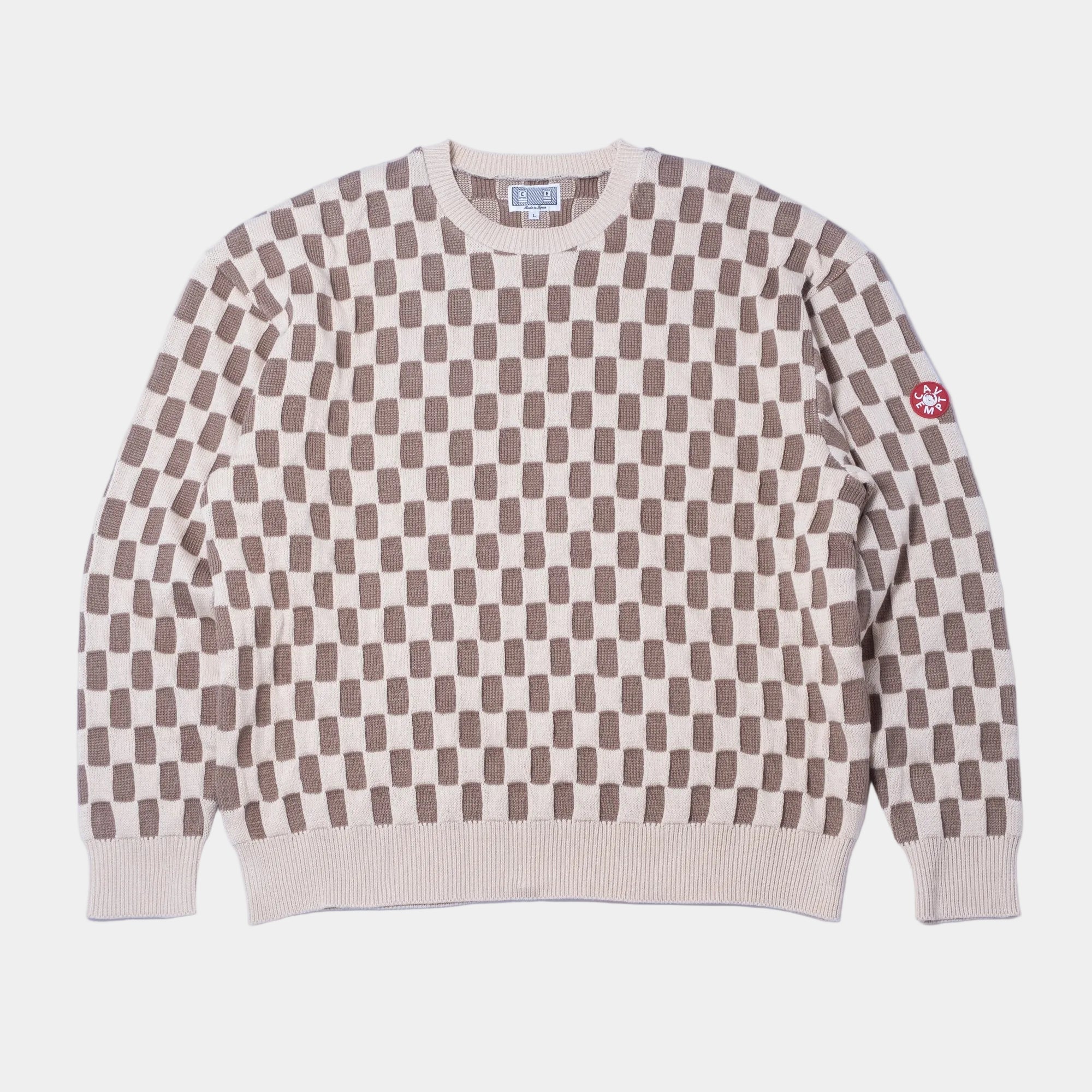 Cav Empt Rectangular Knit Sweater - Beige