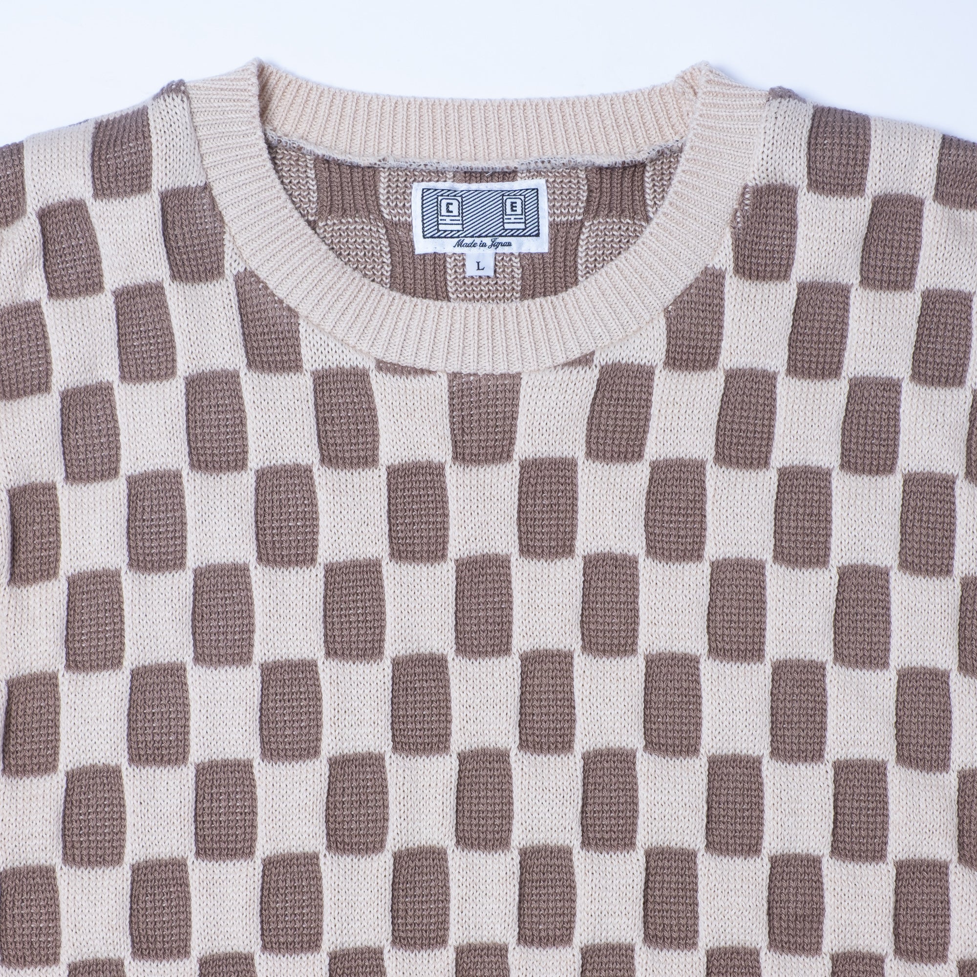 Cav Empt Rectangular Knit Sweater - Beige