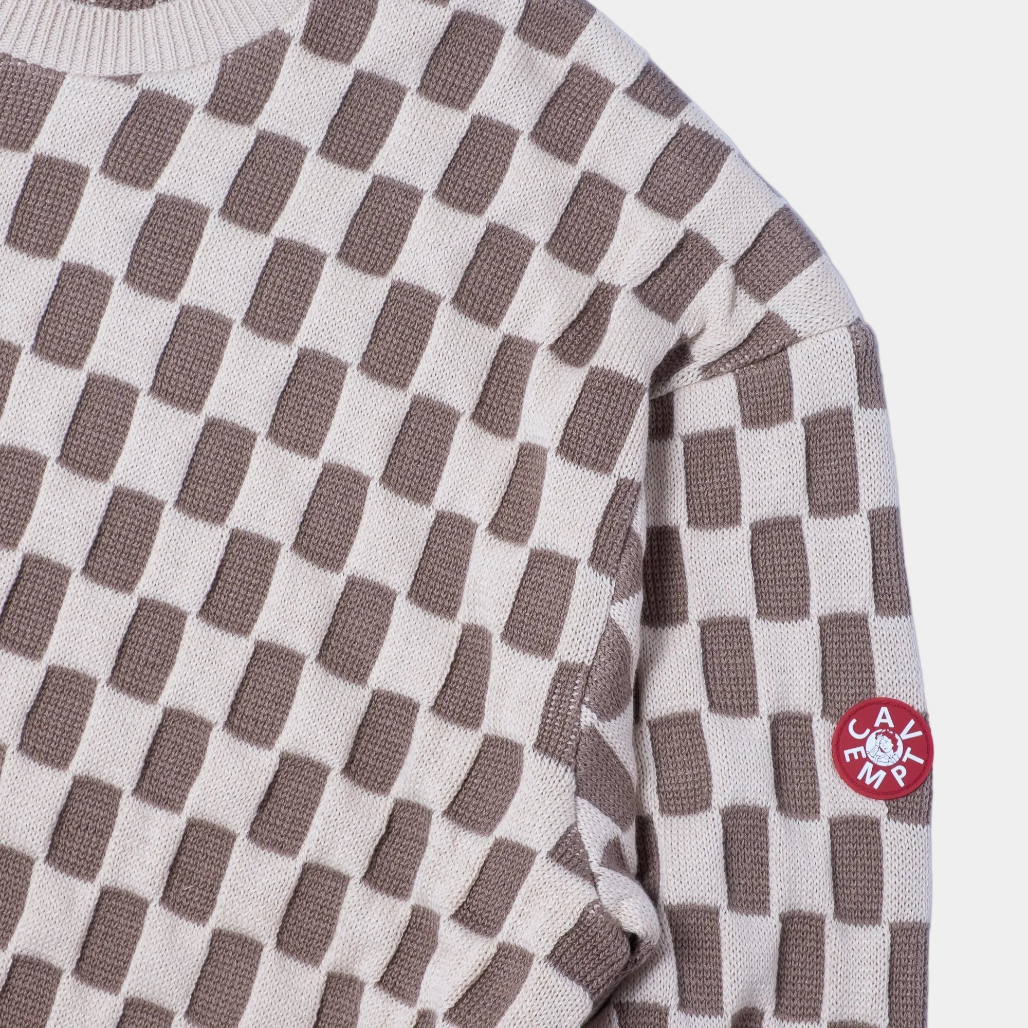 Cav Empt Rectangular Knit Sweater - Beige