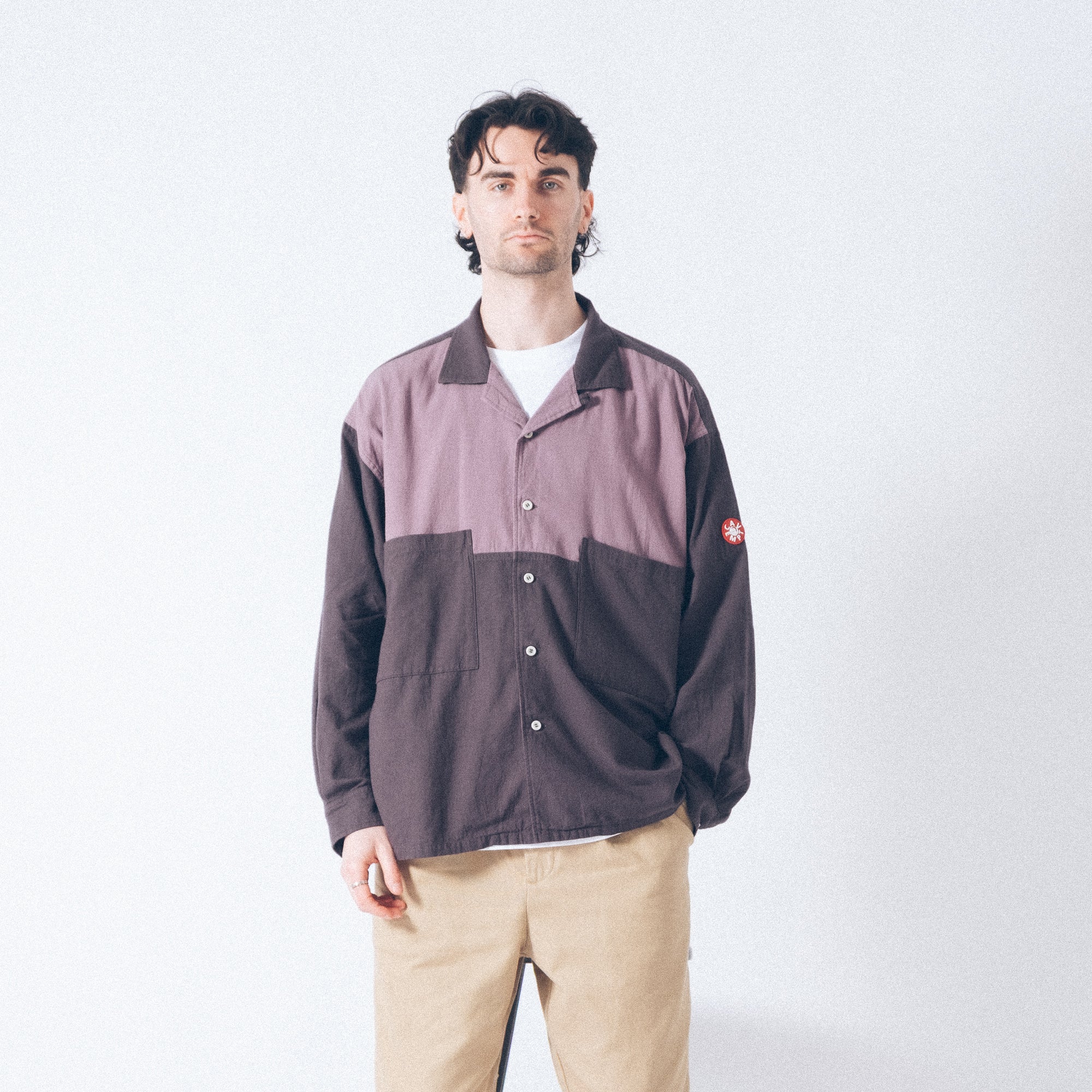 Cav Empt Coloured Cotton Twill Open Shirt - Charcoal