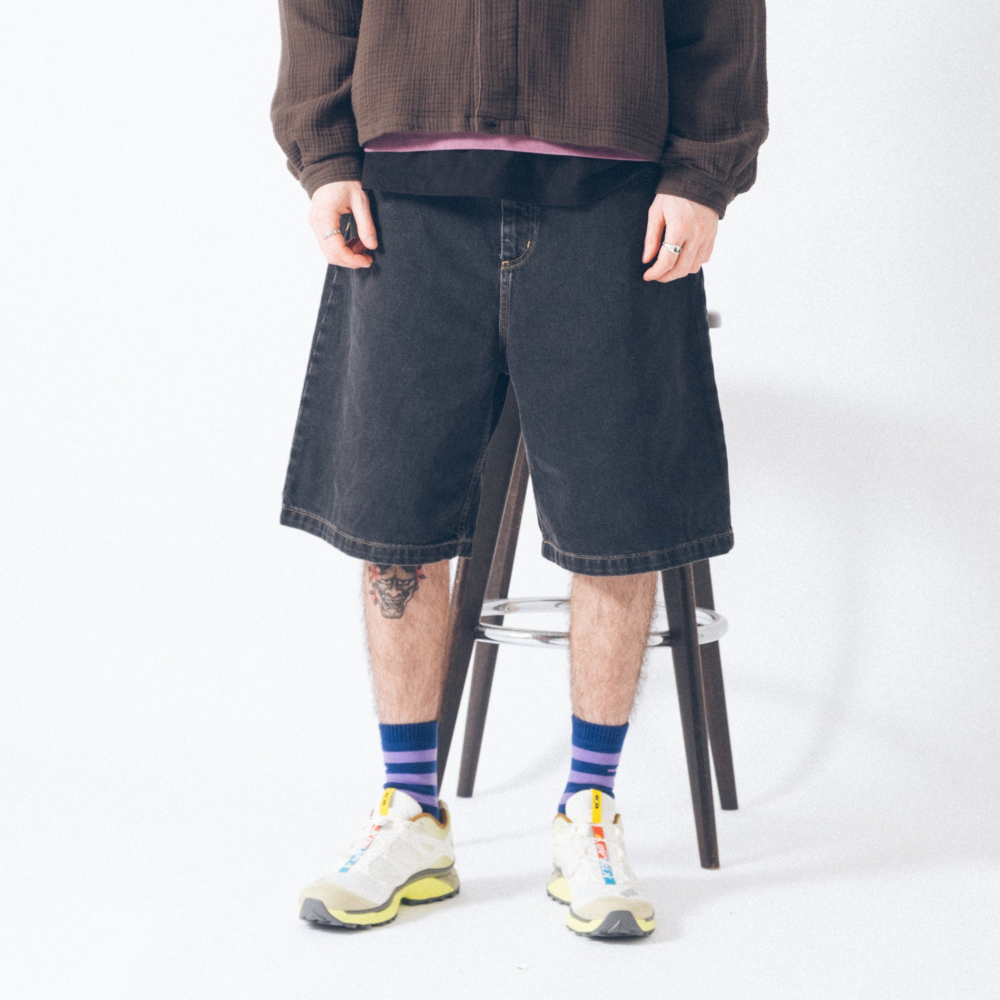 Carhartt WIP Brandon Short - Black Stone Washed