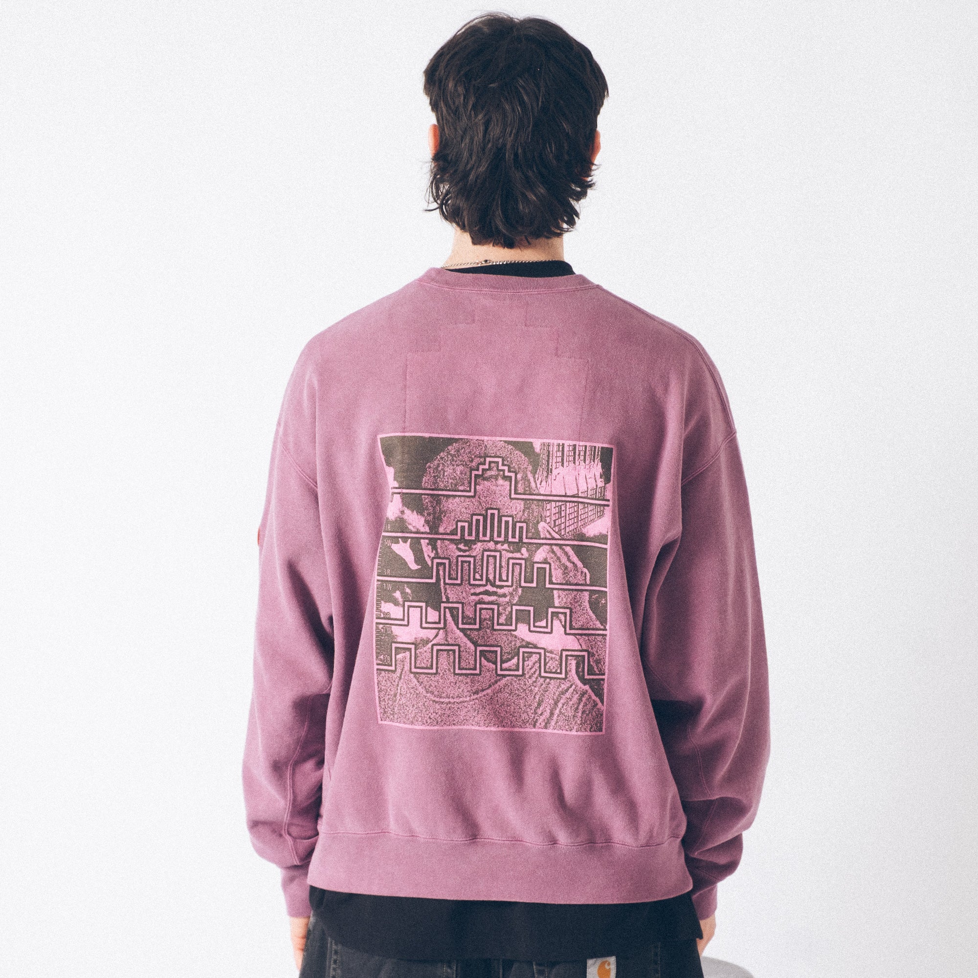 Cav Empt Overdye Paradigm Crew Neck Sweater - Burgundy