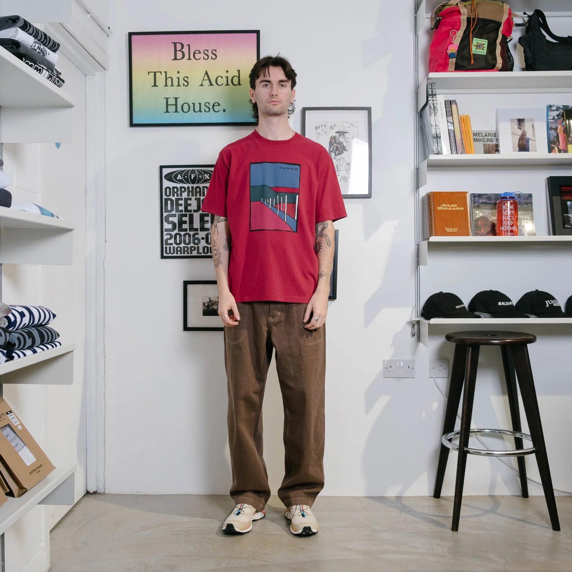 By Parra Beach Parking T-Shirt - Raspberry