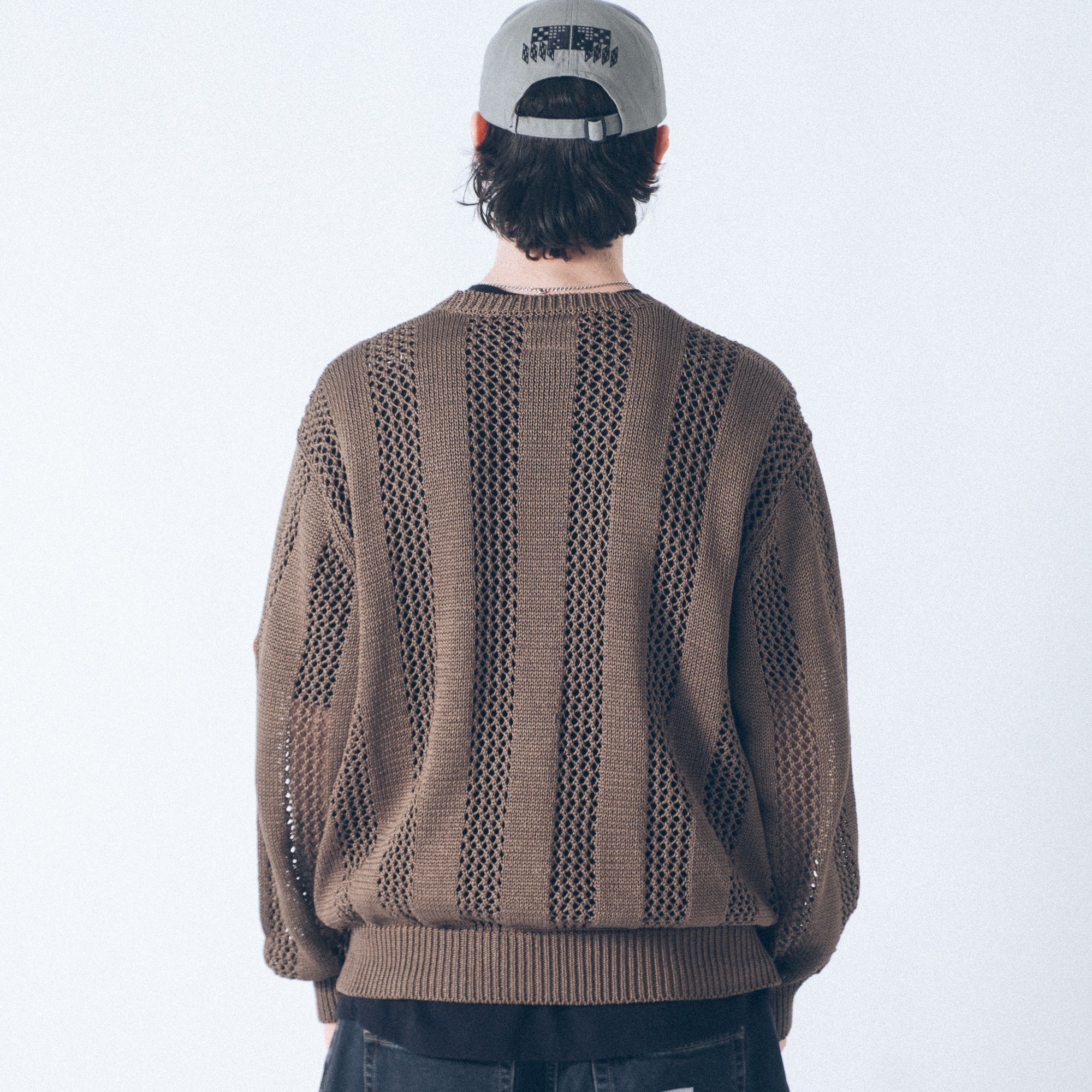Cav Empt Cotton Wale Stripe Knit Sweater - Khaki