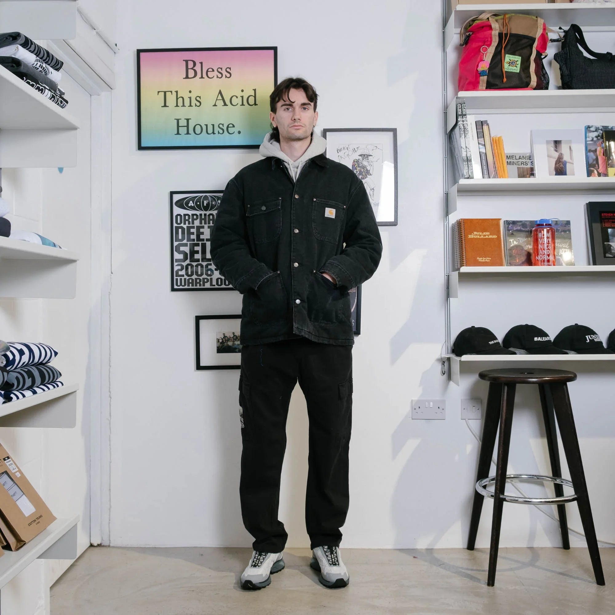 Carhartt WIP OG Chore Coat - Black/Black Stone Washed