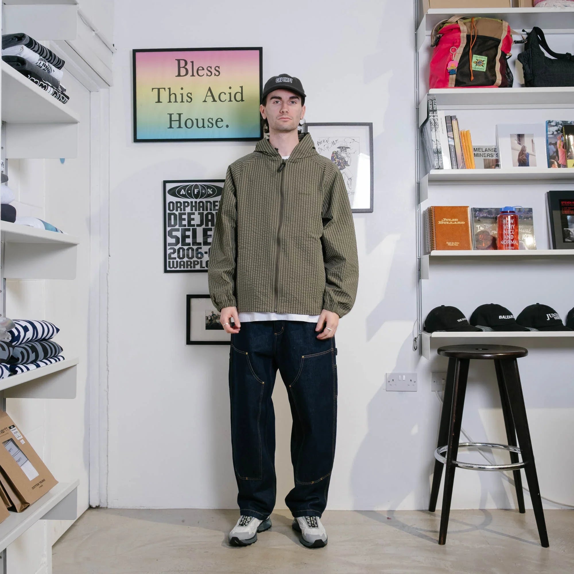 Gramicci Northside Plaid Hooded Jacket - Olive
