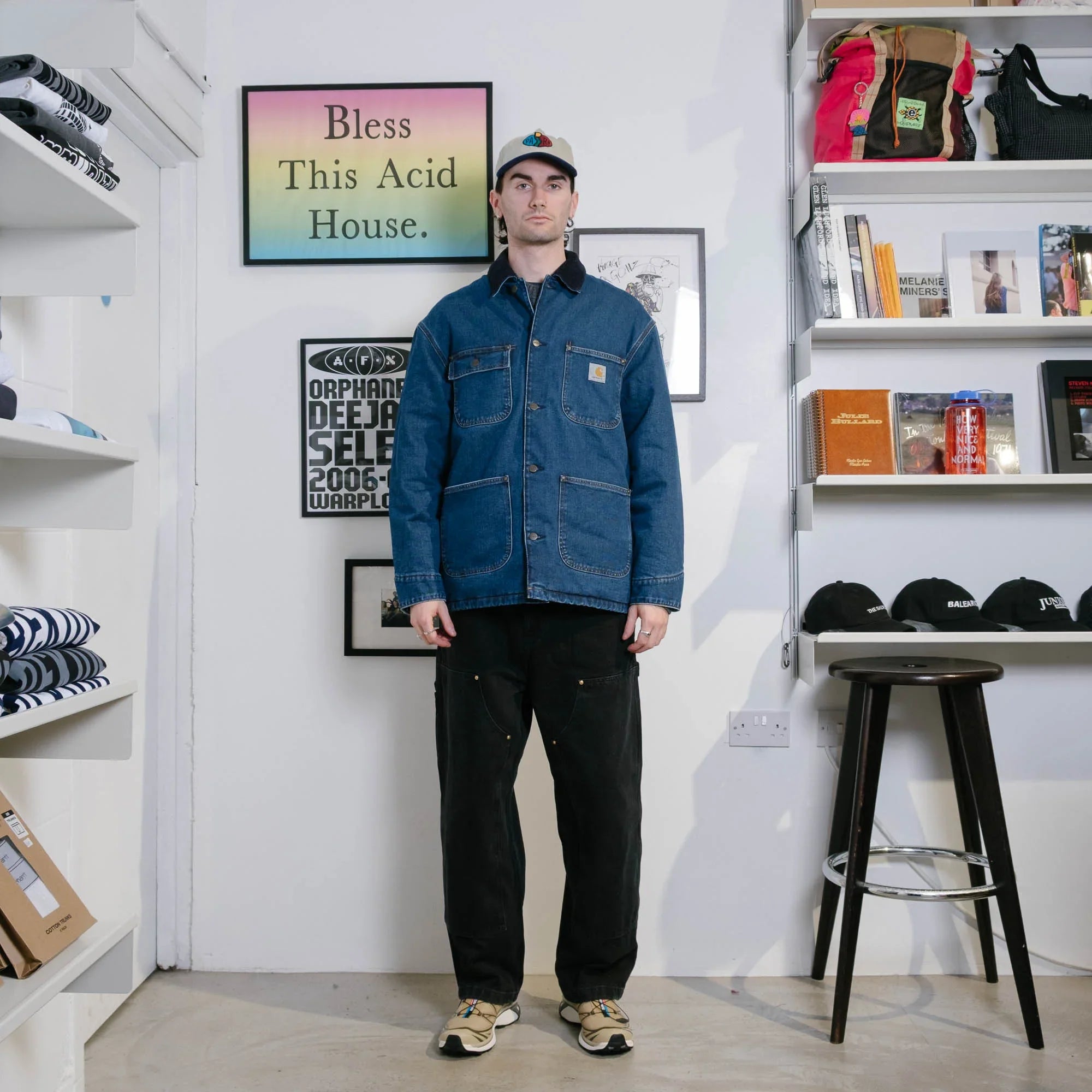 Carhartt WIP OG Chore Coat - Blue/Dark Navy Stone Washed