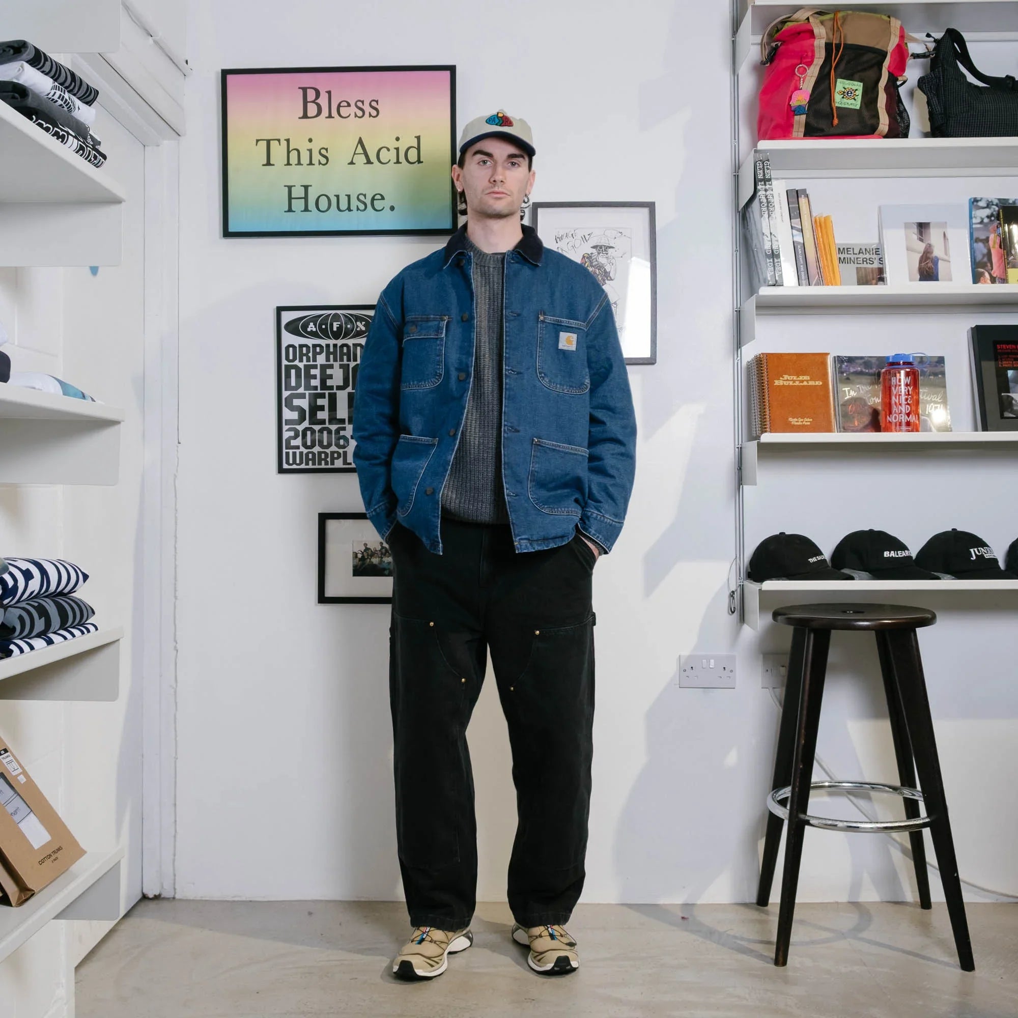 Carhartt WIP OG Chore Coat - Blue/Dark Navy Stone Washed