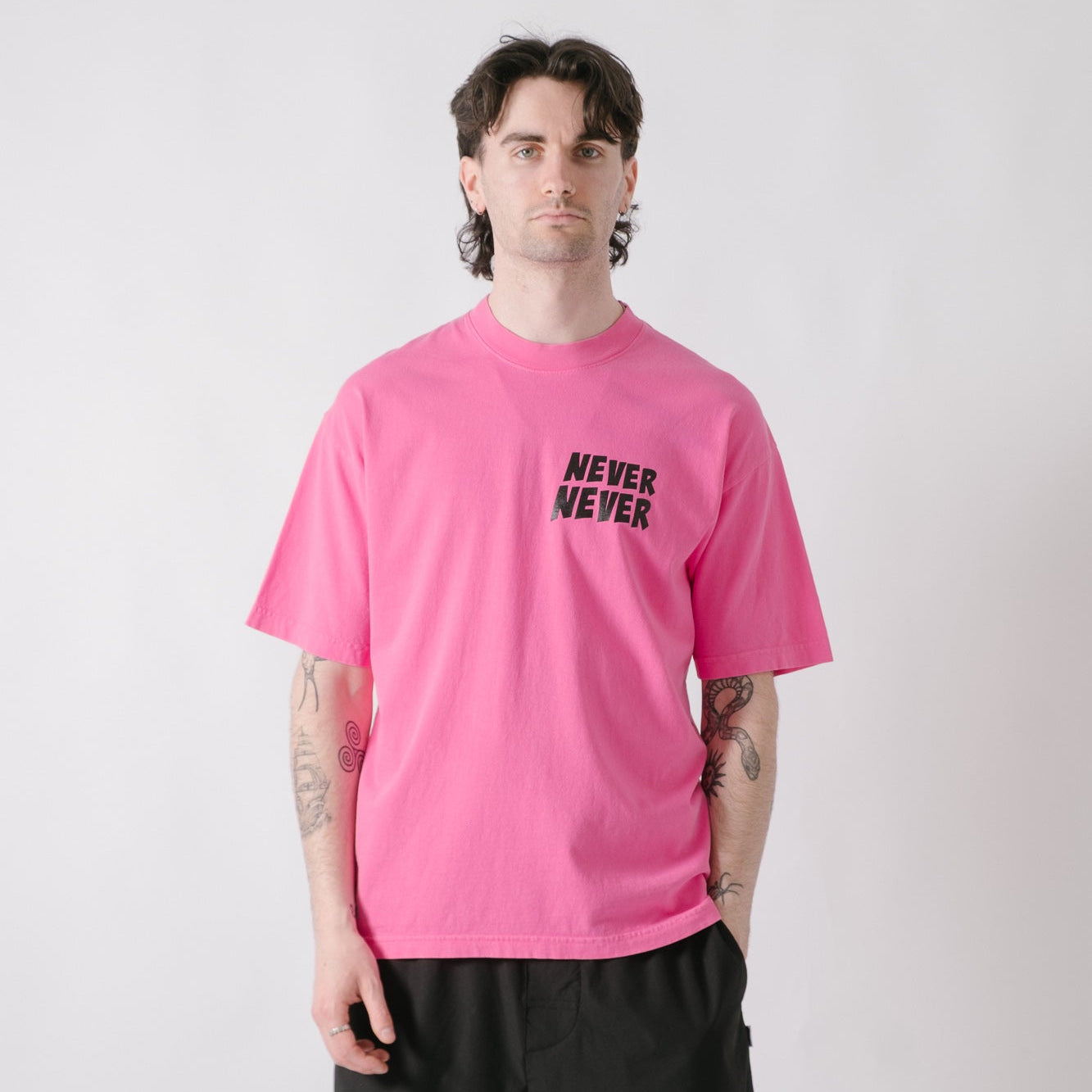 Never Never The Dude Tee - Lotus Pink