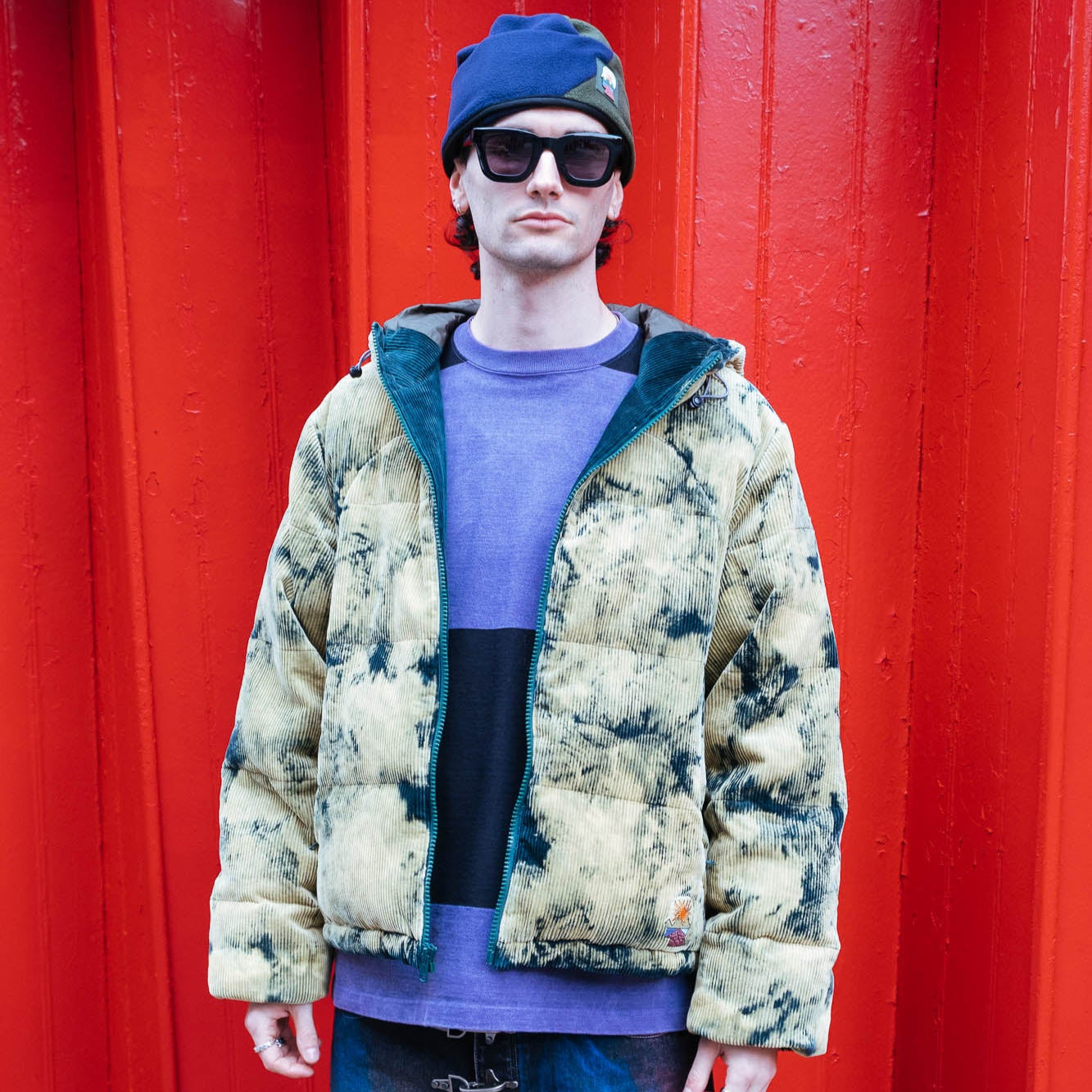 Brain Dead Bleach Dyed Dimension Puffer Jacket - Olive