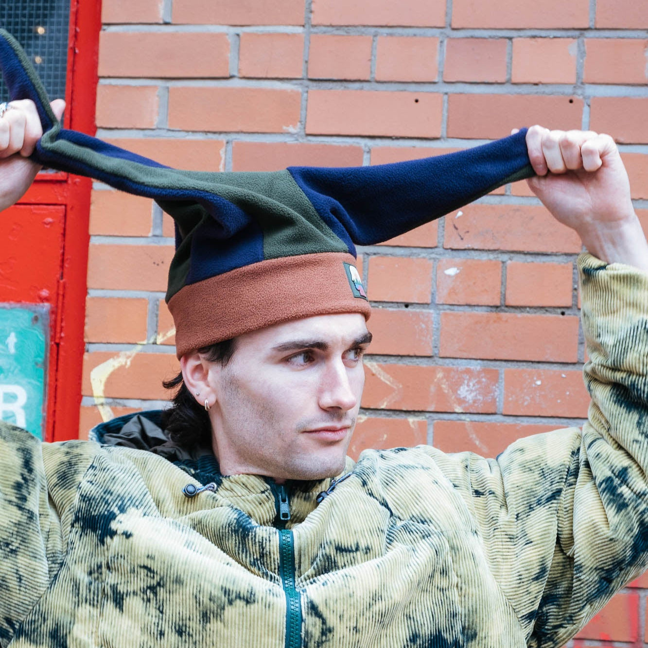 Brain Dead Polar Fleece Jester Beanie - Multi