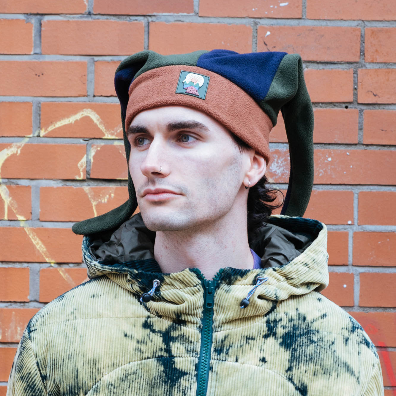 Brain Dead Polar Fleece Jester Beanie - Multi
