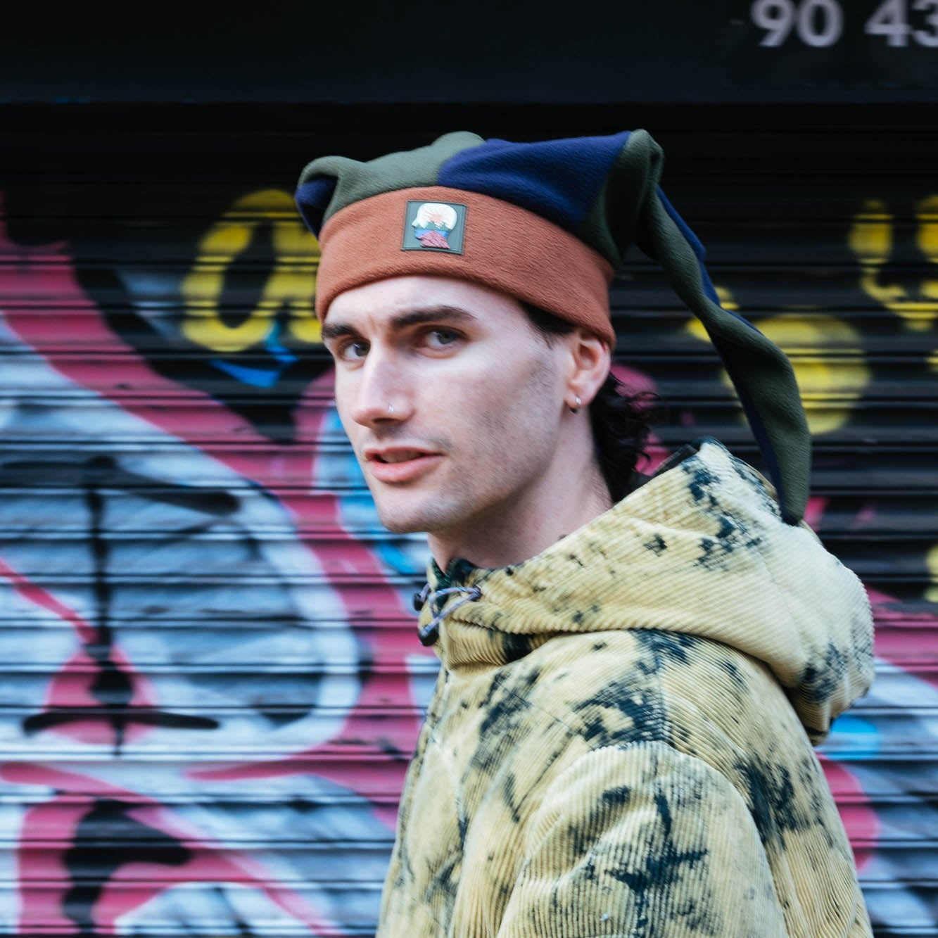 Brain Dead Polar Fleece Jester Beanie - Multi
