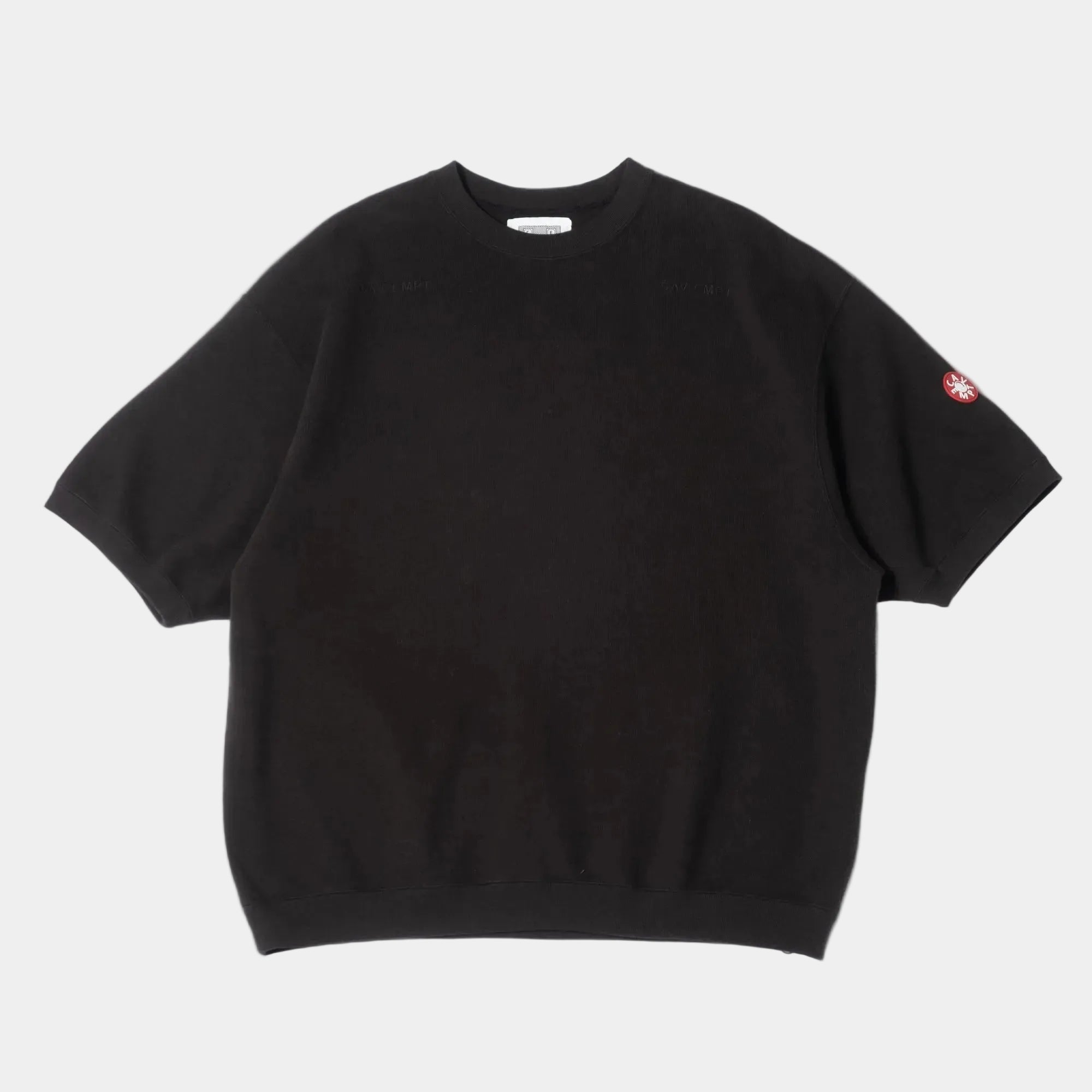 Cav Empt DBL Knit Short Sleeve Crew Neck - Black