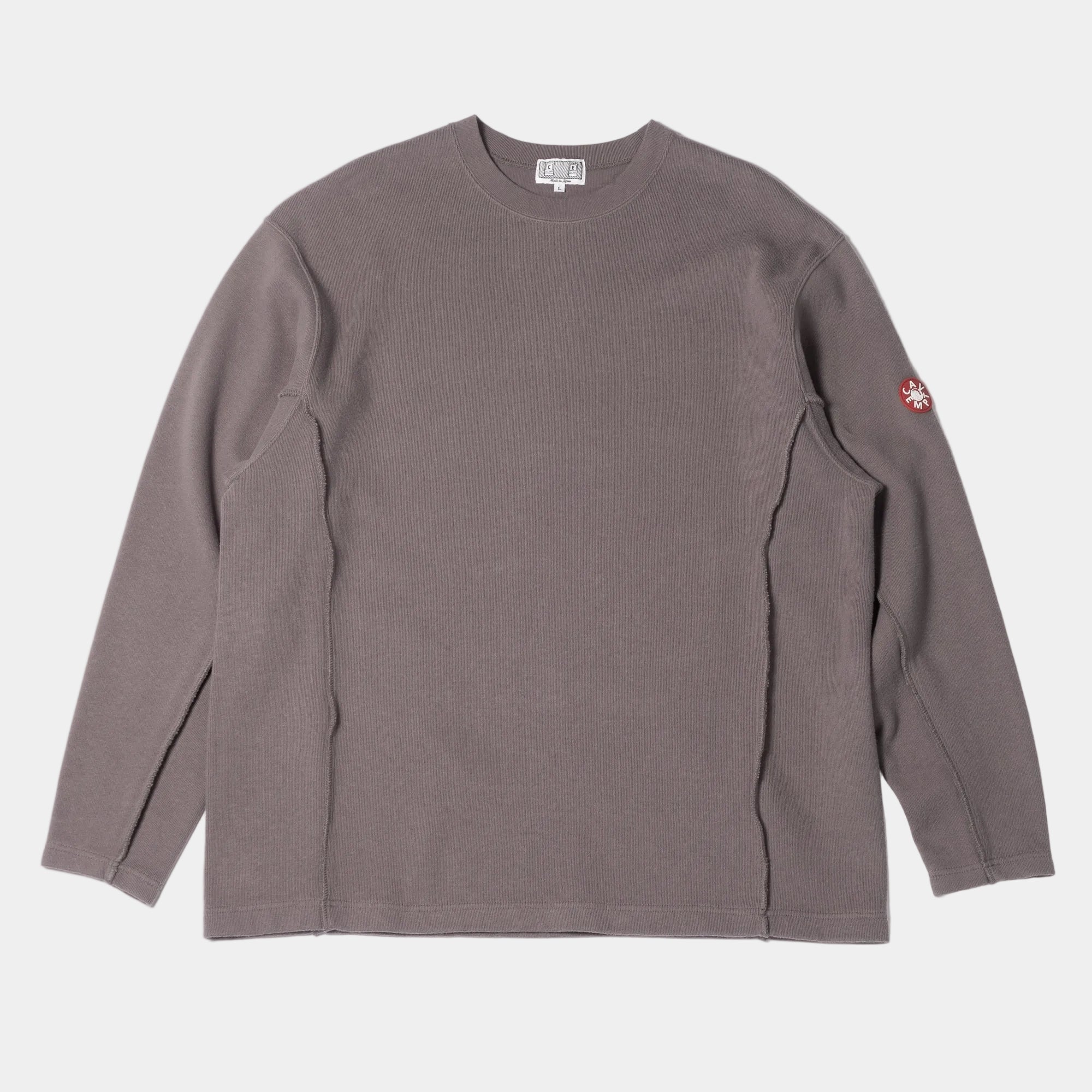 Cav Empt Side Seam DBL Knit Long Sleeve Top - Khaki