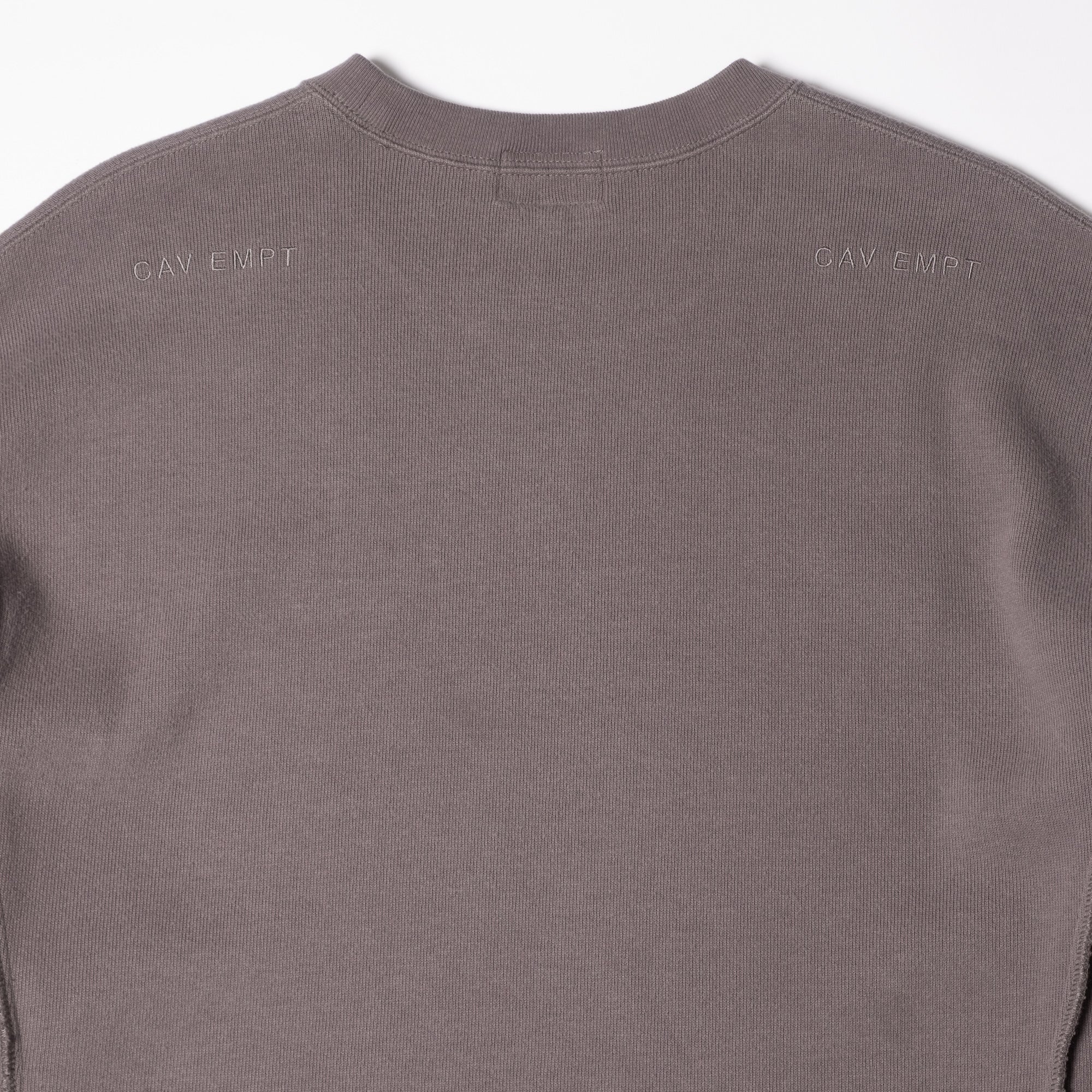 Cav Empt Side Seam DBL Knit Long Sleeve Top - Khaki