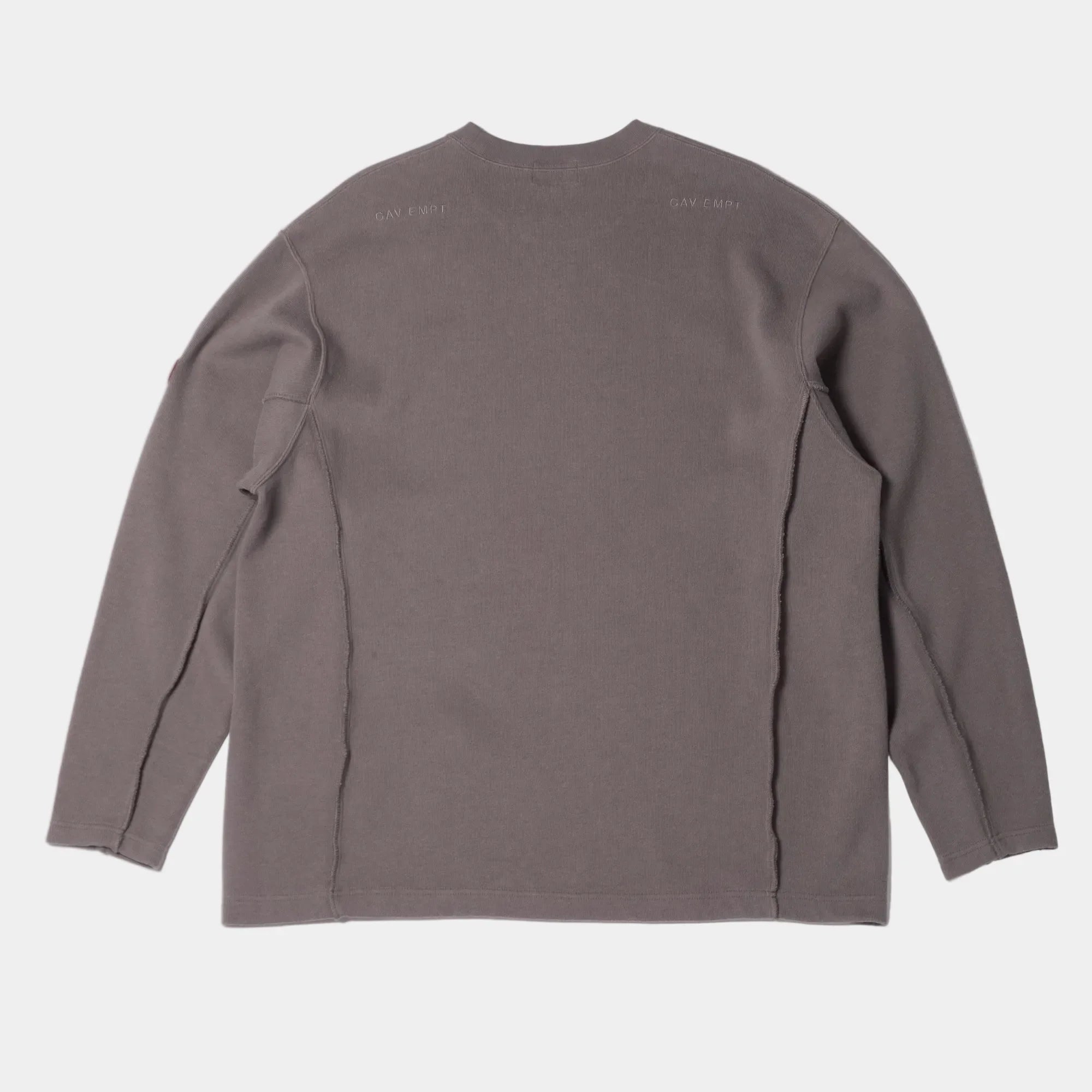 Cav Empt Side Seam DBL Knit Long Sleeve Top - Khaki