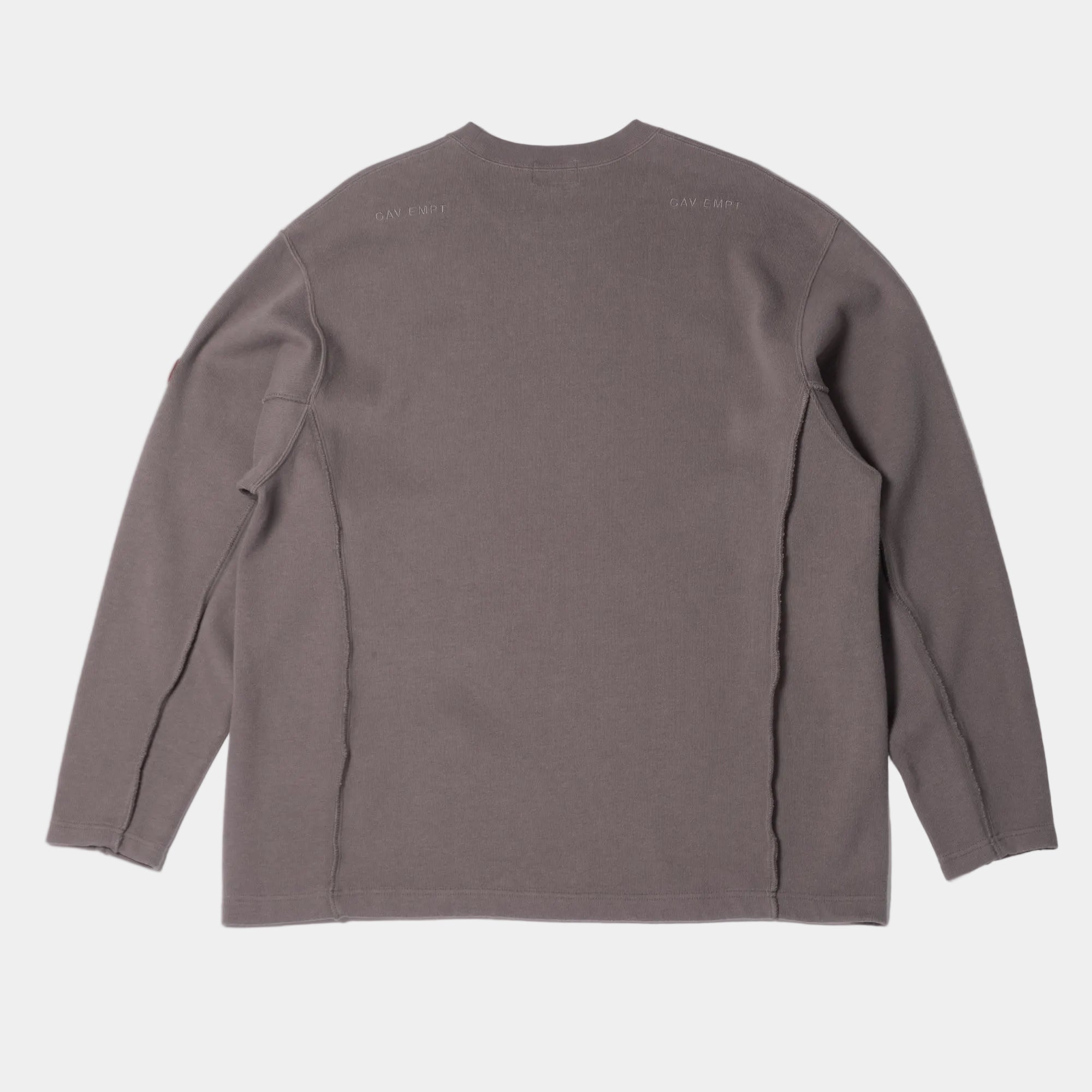 Cav Empt Side Seam DBL Knit Long Sleeve Top - Khaki