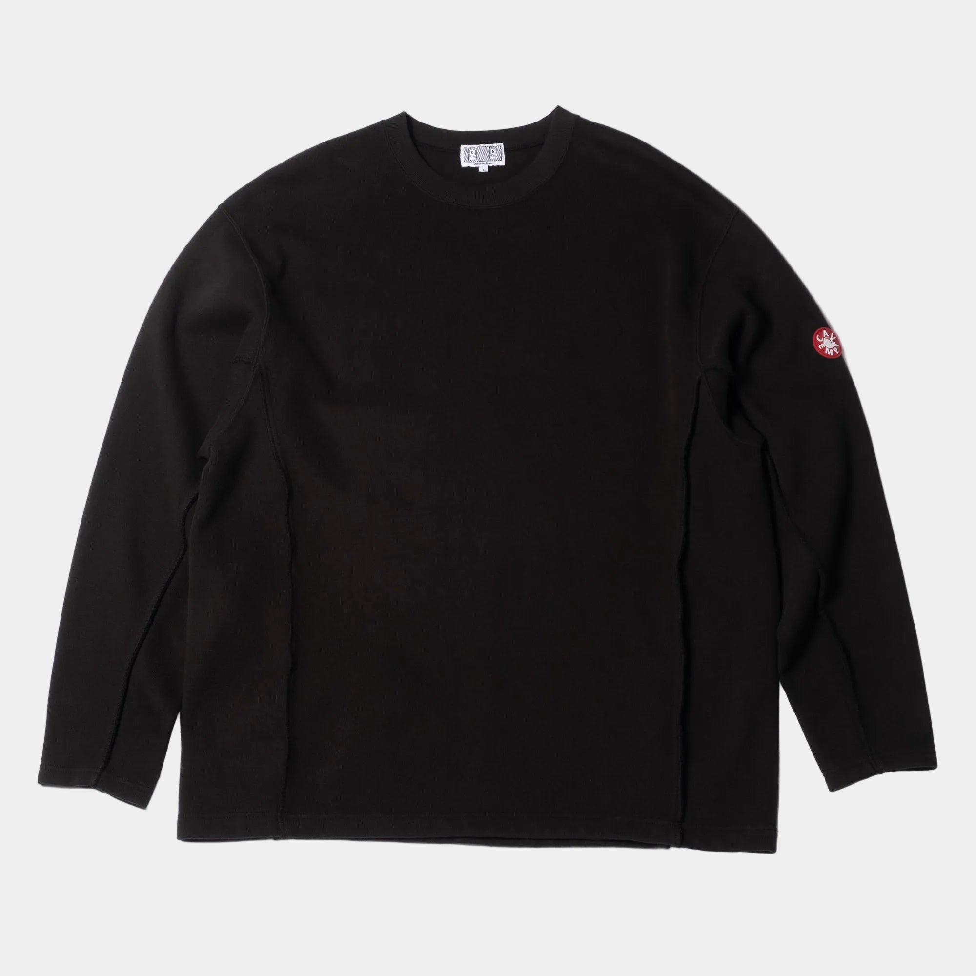 Cav Empt Side Seam DBL Knit Long Sleeve Top - Black