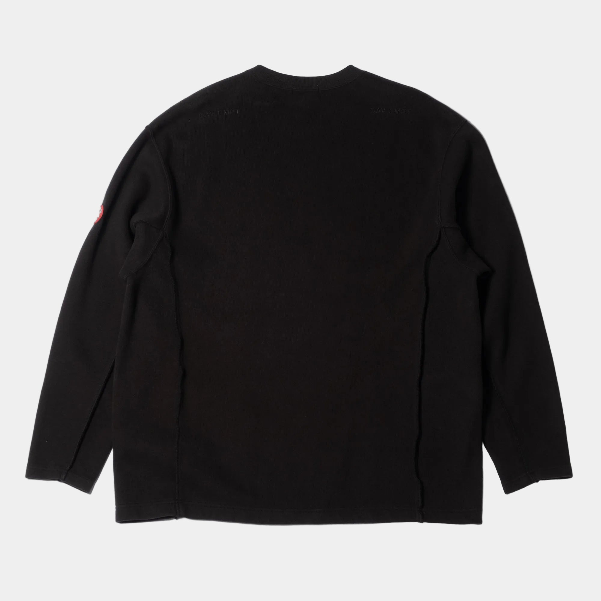Cav Empt Side Seam DBL Knit Long Sleeve Top - Black