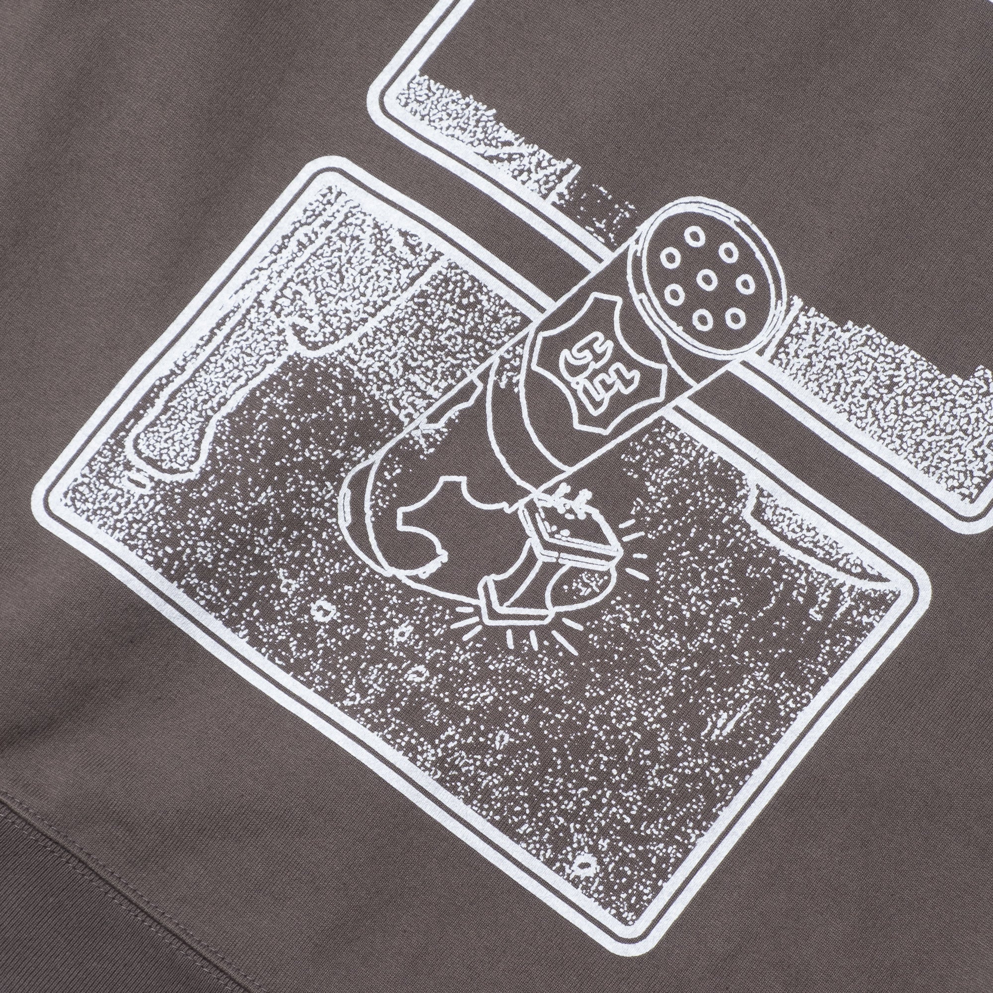 Cav Empt MD Clean Room LIGHT BIG Crew Neck Sweatshirt - Charcoal